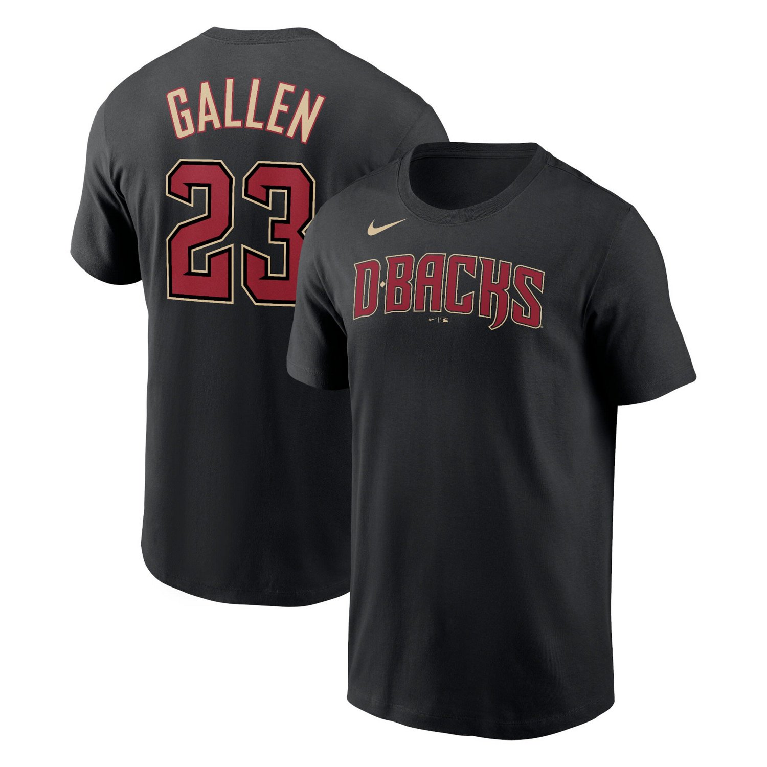 Nike Zac Gallen Arizona Diamondbacks Player Name  Number T-Shirt - view number 1