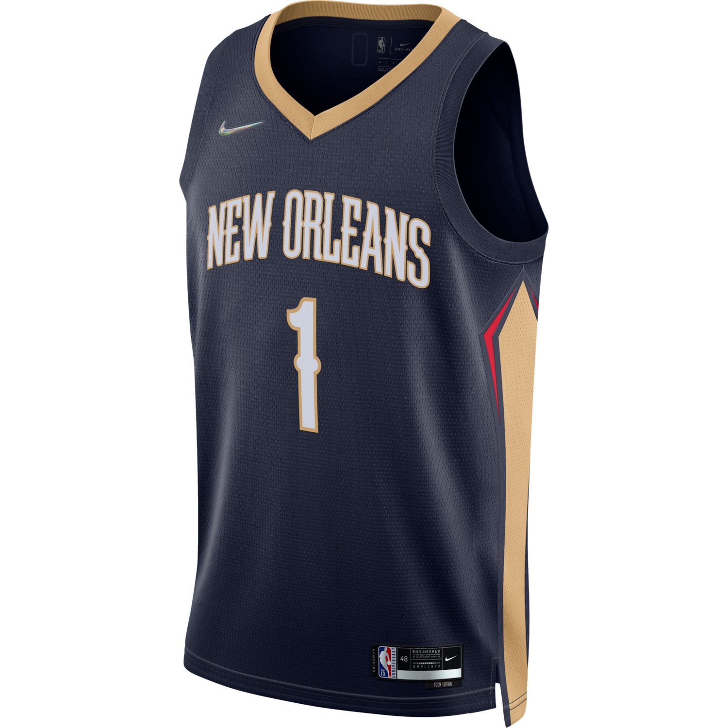 Nike Zion Williamson New Orleans Pelicans 2021/22 Diamond Swingman Jersey - Icon Edition                                         - view number 2