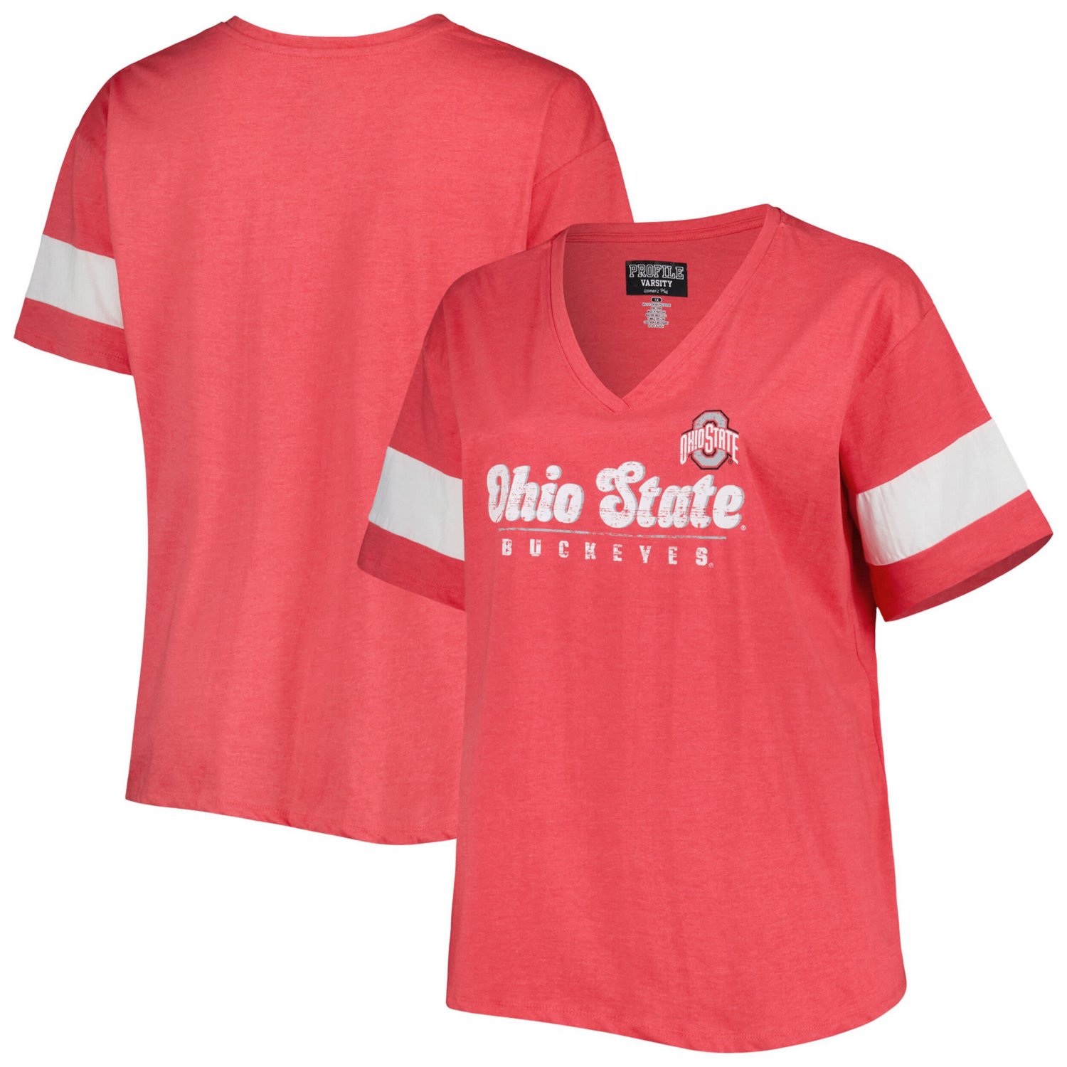 Ohio State Buckeyes Plus Size Give it All V-Neck T-Shirt