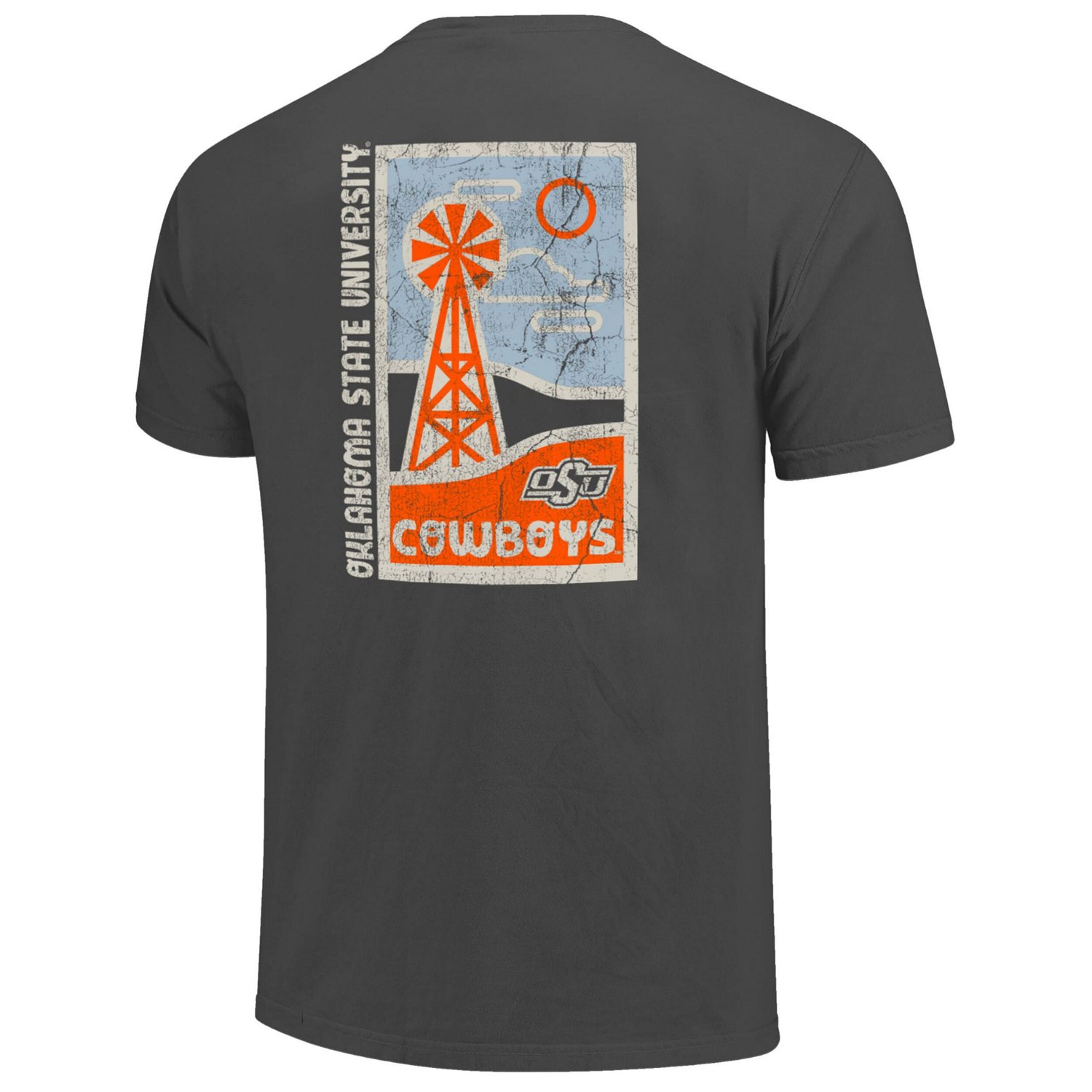 Oklahoma State Cowboys Comfort Colors Minimal Vista Distressed Graphics T-Shirt - view number 3
