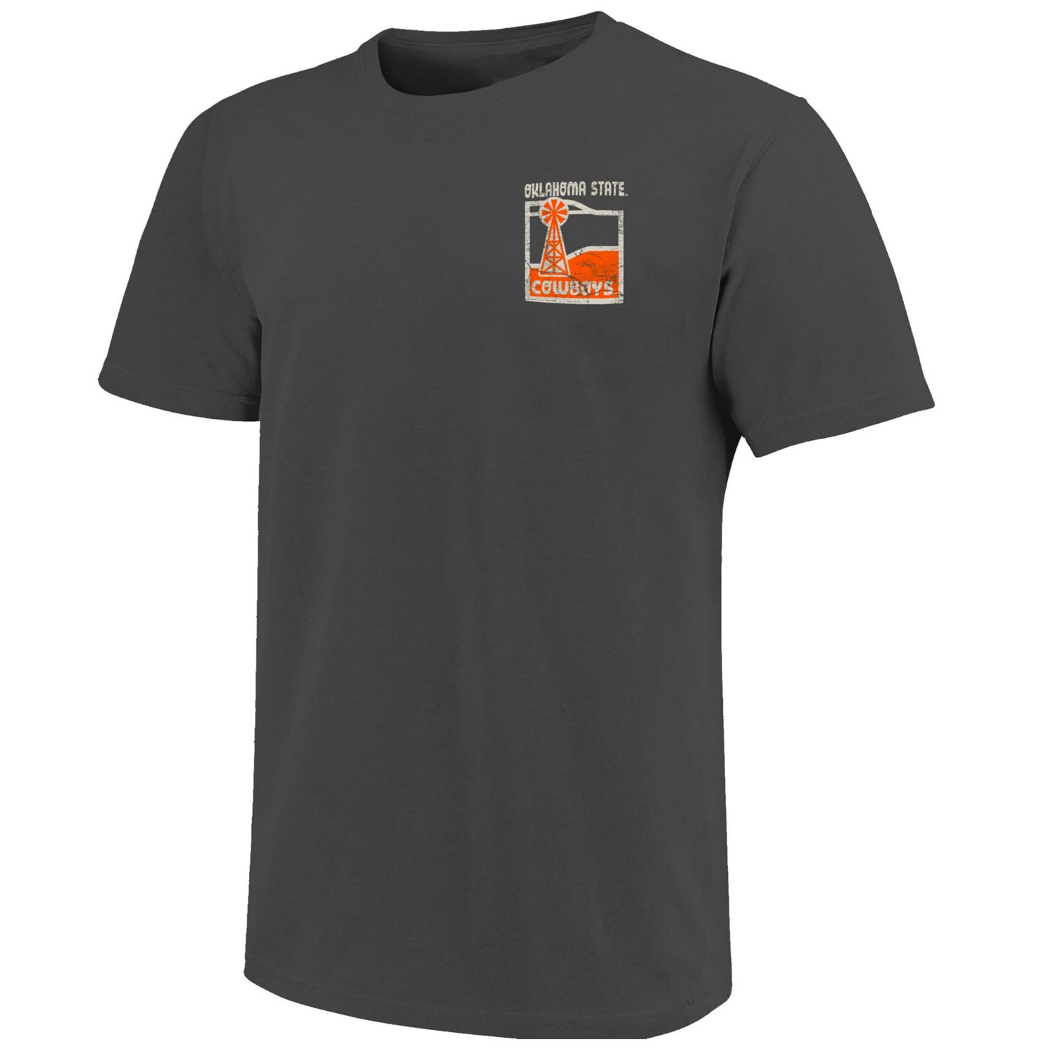 Oklahoma State Cowboys Comfort Colors Minimal Vista Distressed Graphics T-Shirt - view number 2