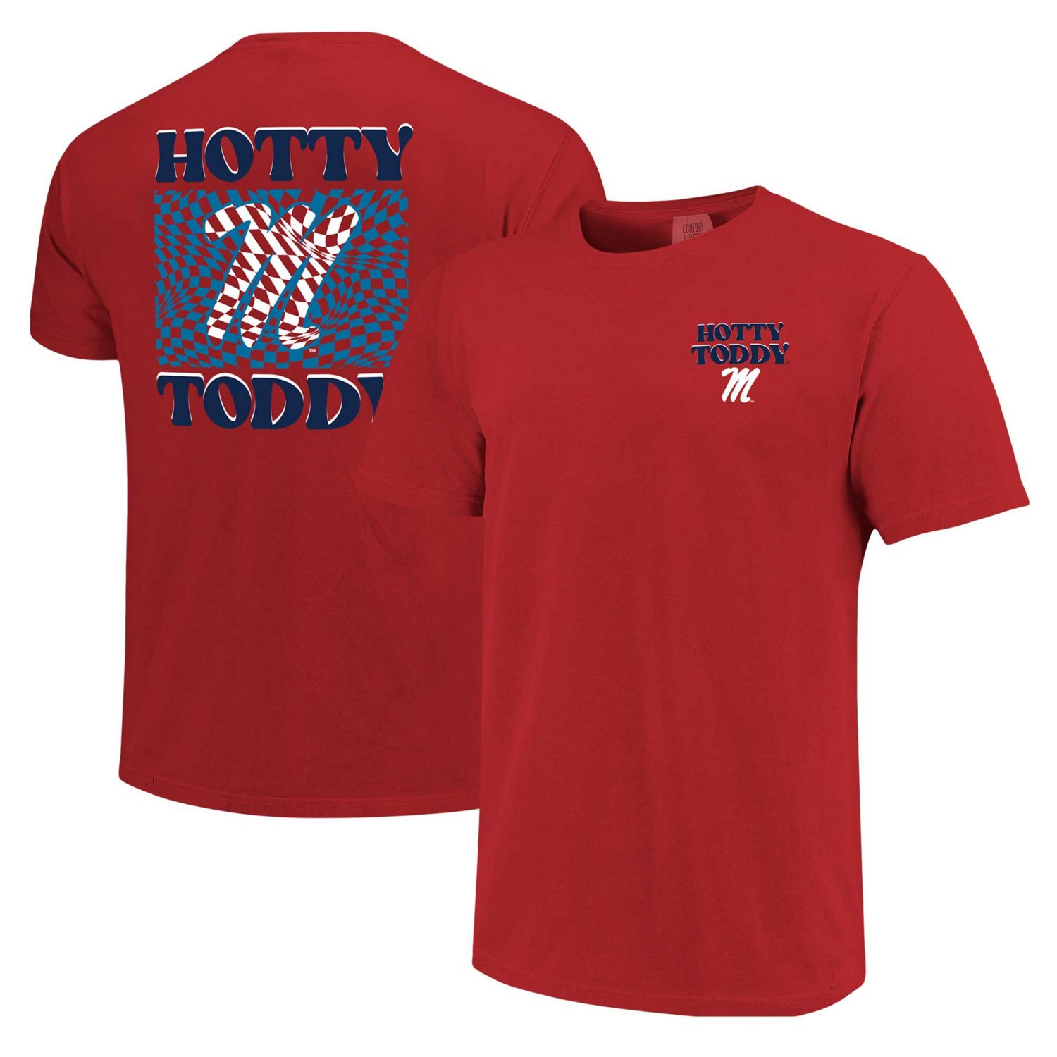 Ole Miss Rebels Comfort Colors Checkered Mascot T-Shirt