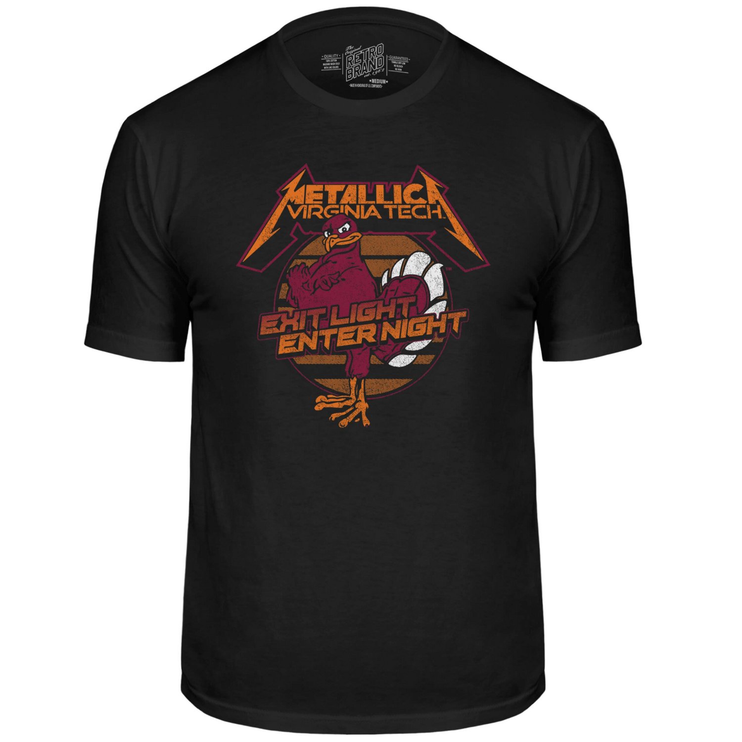 Original Retro Brand Virginia Tech Hokies Metallica Retro T-Shirt                                                                - view number 2