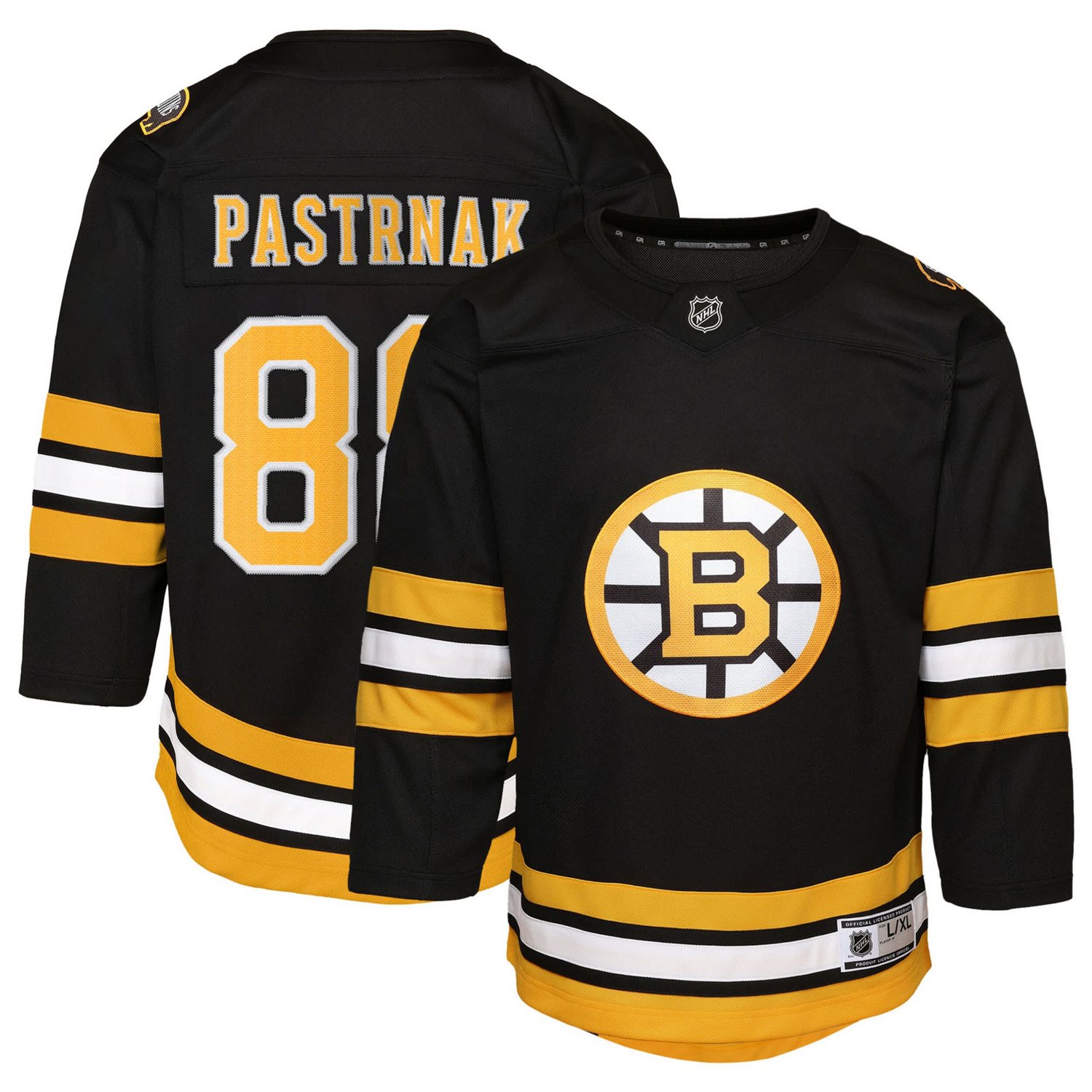 Outerstuff David Pastrnak Boston Bruins Home Replica Player Jersey - view number 1