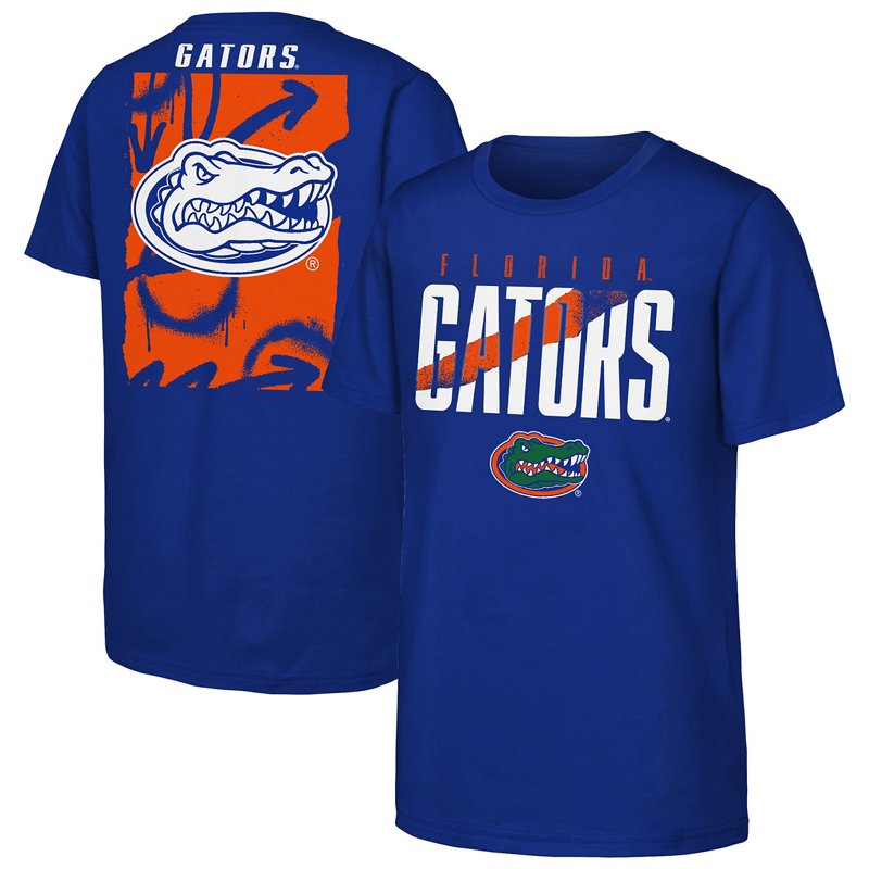 Outerstuff Big Boys' and Girls' Royal Florida Gators Cut Through T-Shirt - Royal