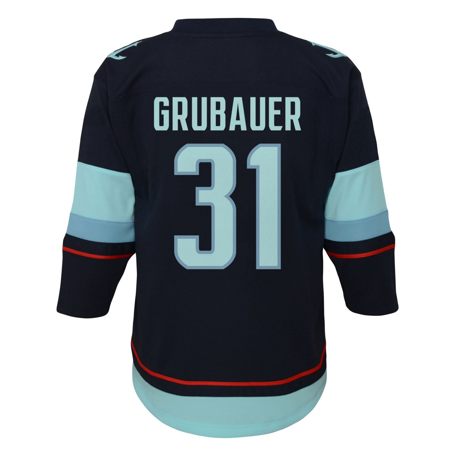 Philipp Grubauer Deep Sea Seattle Kraken Home Replica Player Jersey - view number 3