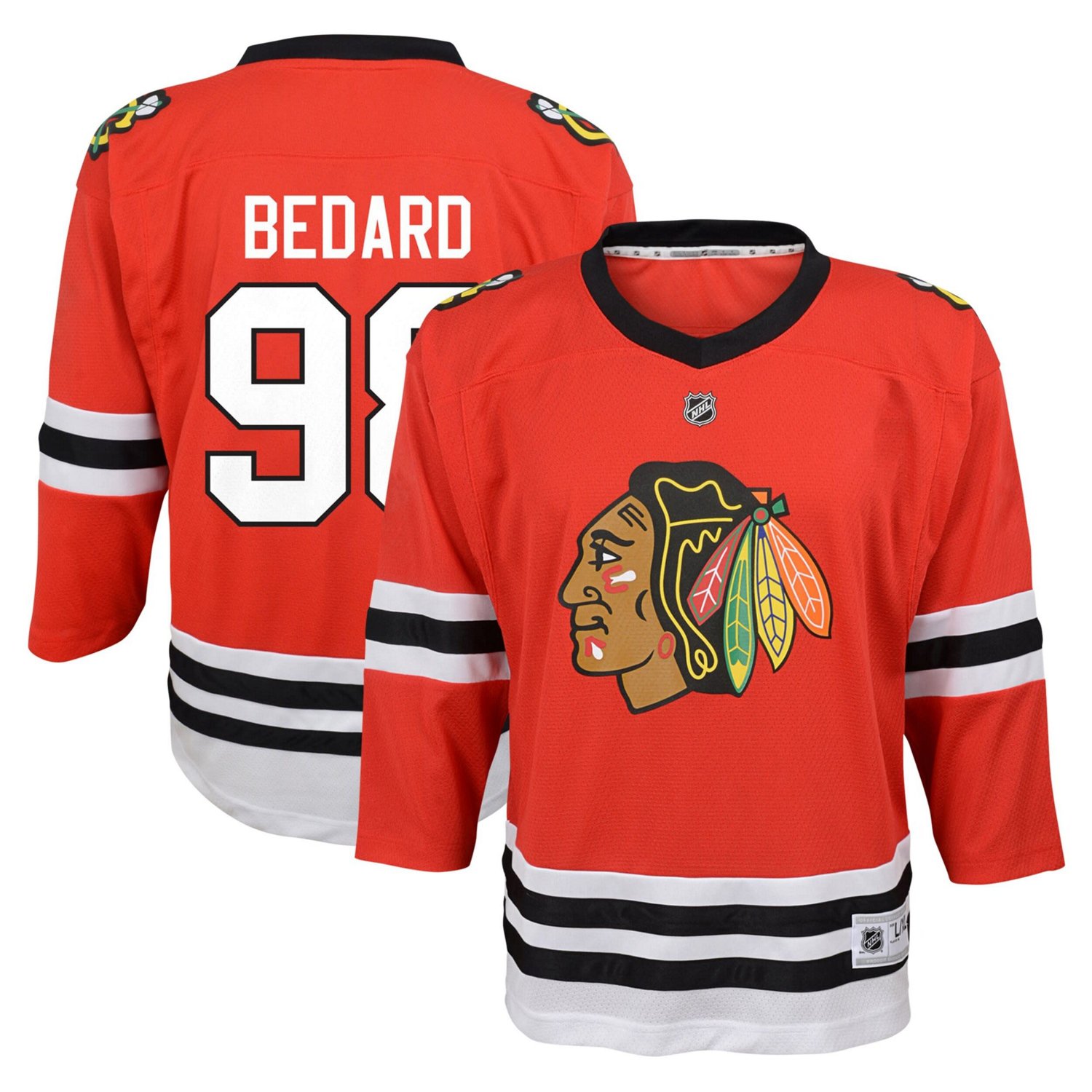 Preschool Connor Bedard Chicago Blackhawks Home Replica Player Jersey - view number 1