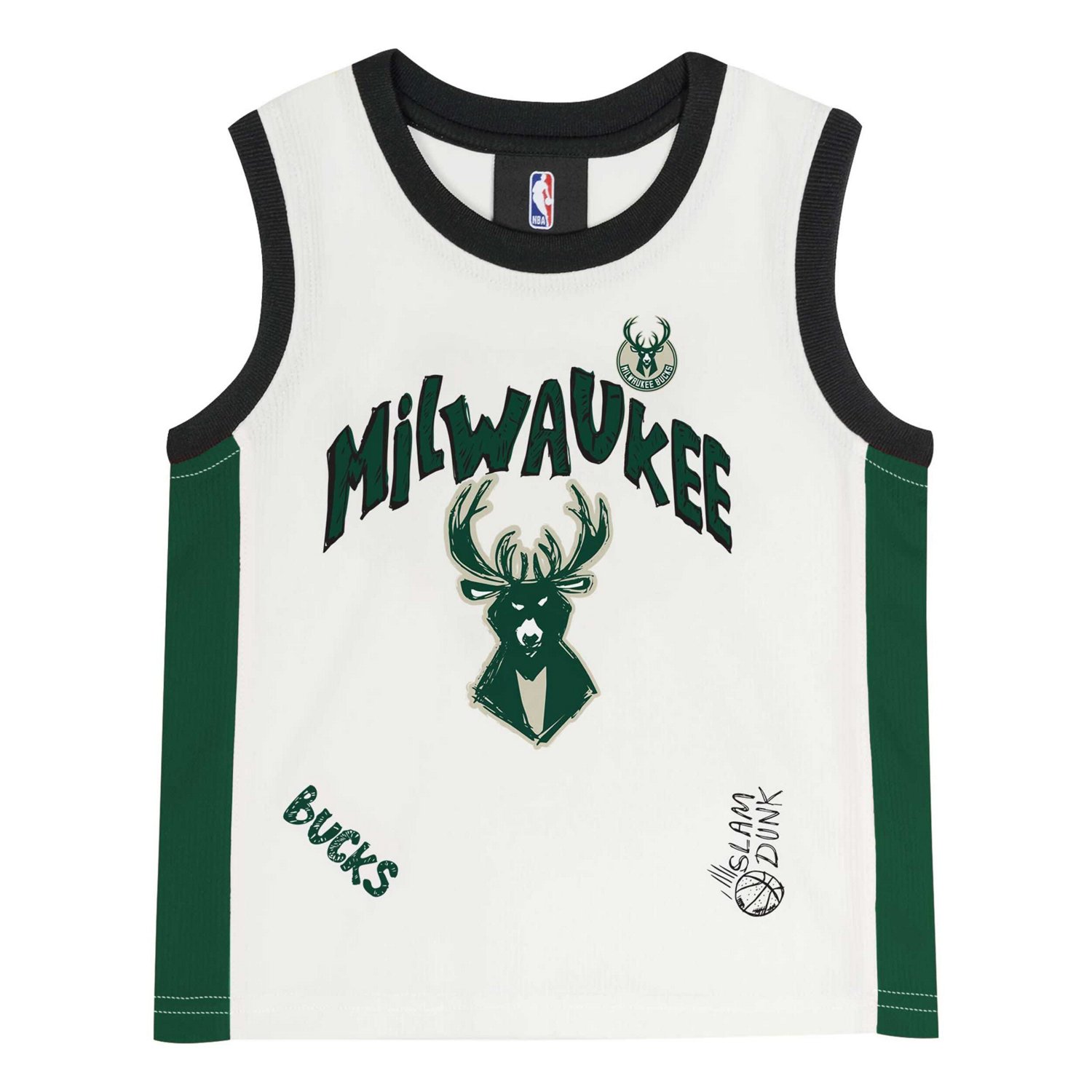 Preschool Milwaukee Bucks Mesh Tank Top and Shorts Set                                                                           - view number 2