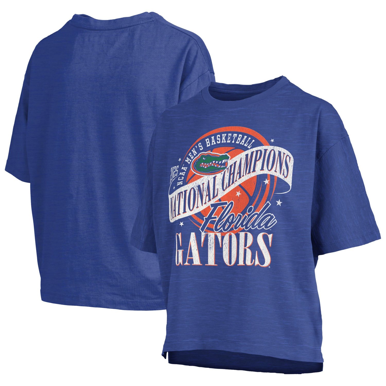 Pressbox Florida Gators 2025 NCAA Men's Basketball National Champions World Ball Motley Crew Oversized Slub T-Shirt