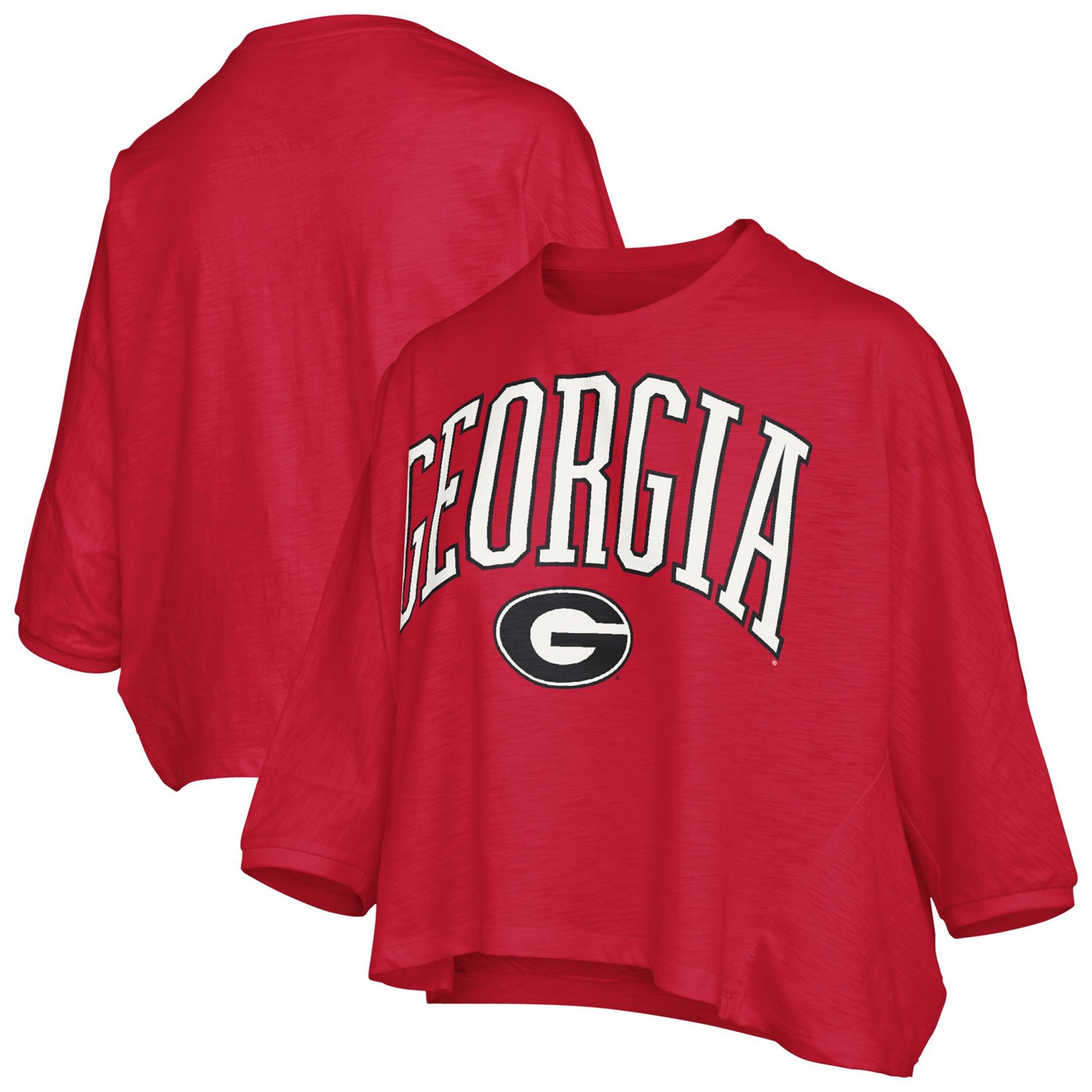 Pressbox Georgia Bulldogs Midi Arch Over Logo Oversized T-Shirt