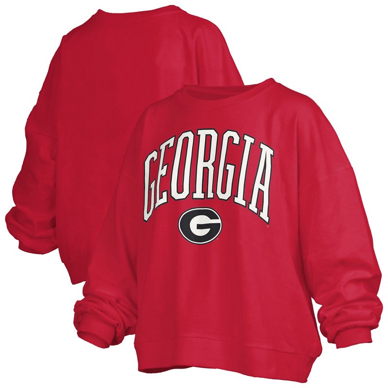 Pressbox Women's Red Georgia Bulldogs Plus Size Nelson Janise Sweatshirt - Red