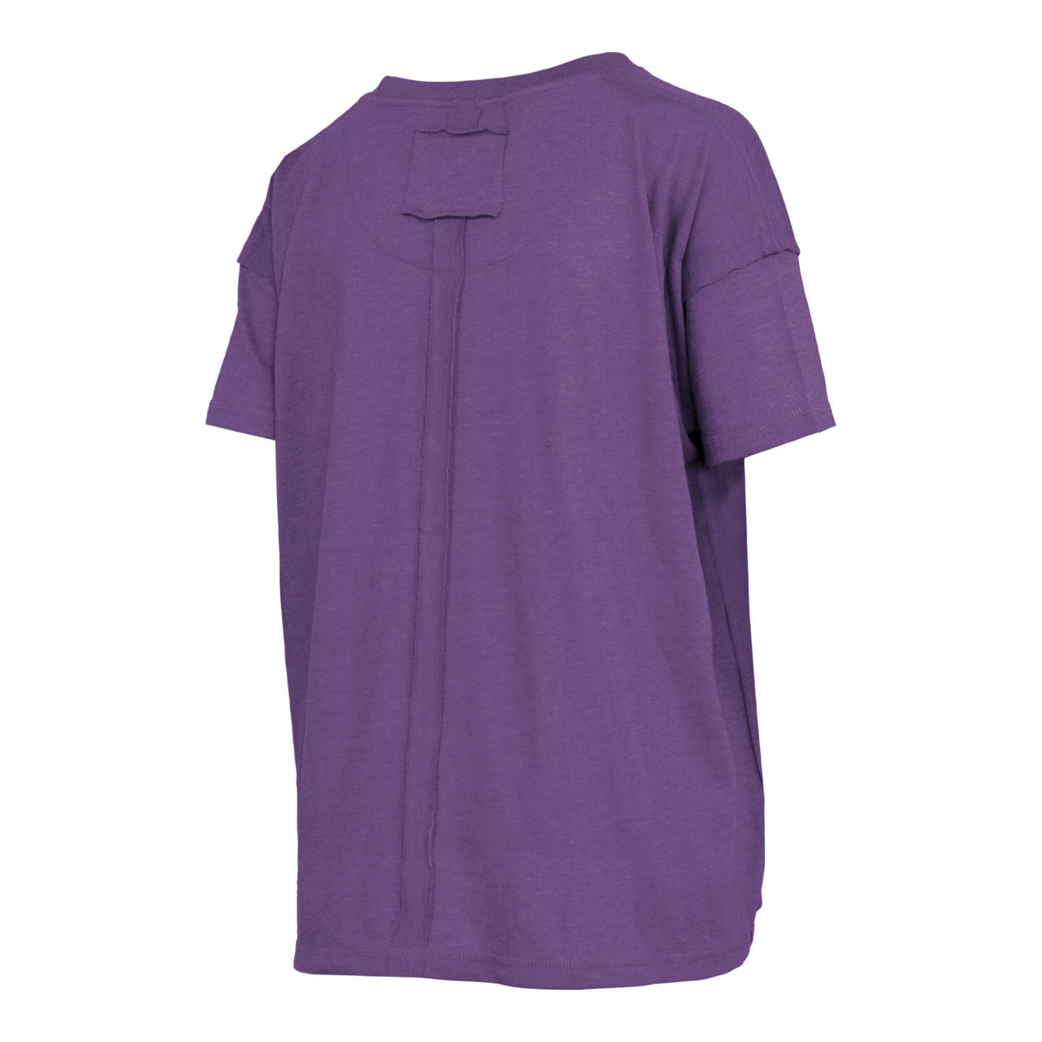 Pressbox Heather Clemson Tigers Swirl Script Twisted Team Color Stitched Oversized T-Shirt - view number 3