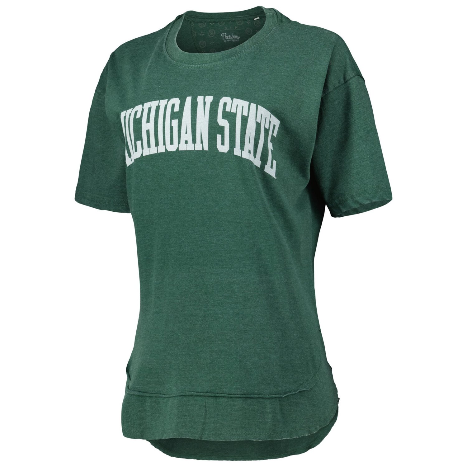 Pressbox Heather Michigan State Spartans Arch Poncho T-Shirt                                                                     - view number 2
