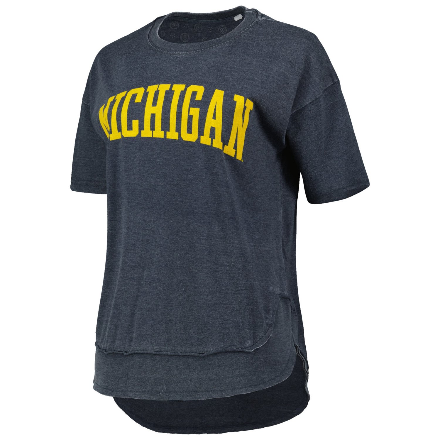 Pressbox Heather Michigan Wolverines Arch Poncho T-Shirt