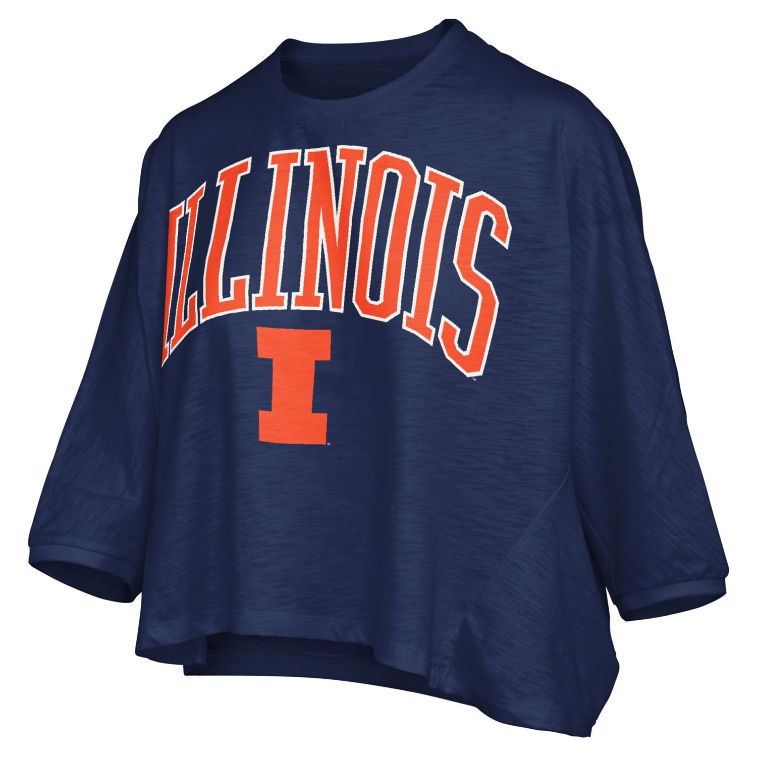 Pressbox Illinois Fighting Illini Midi Arch Over Logo Oversized T-Shirt - view number 2