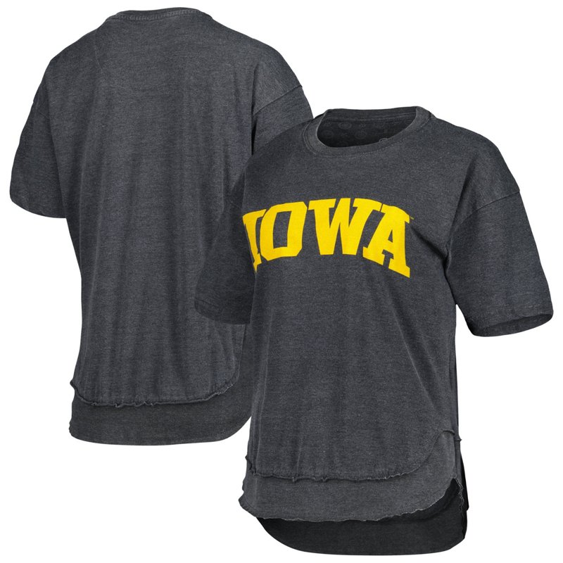 Pressbox Iowa Hawkeyes Arch Poncho T-Shirt Black, Small - NCAA Women's at Academy Sports