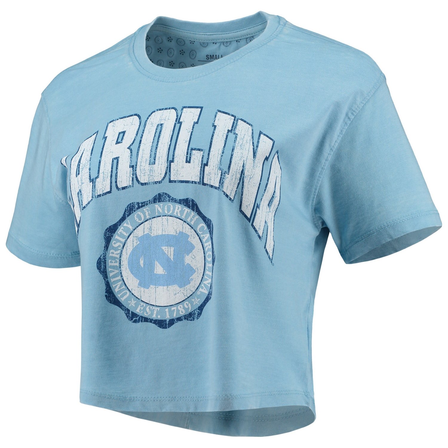 Pressbox Light North Carolina Tar Heels Edith Vintage Burnout Crop T-Shirt - view number 2