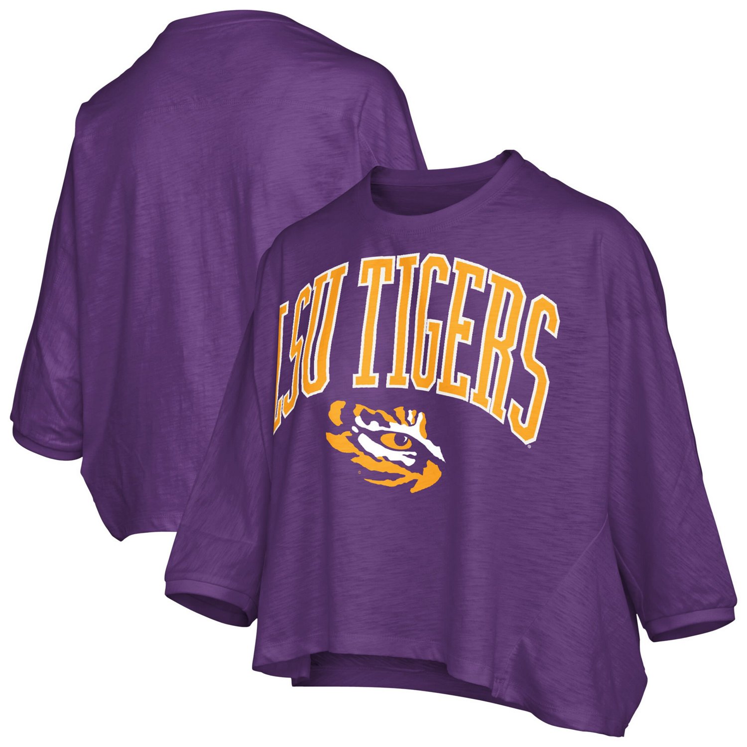 Pressbox LSU Tigers Midi Arch Over Logo Oversized T-Shirt