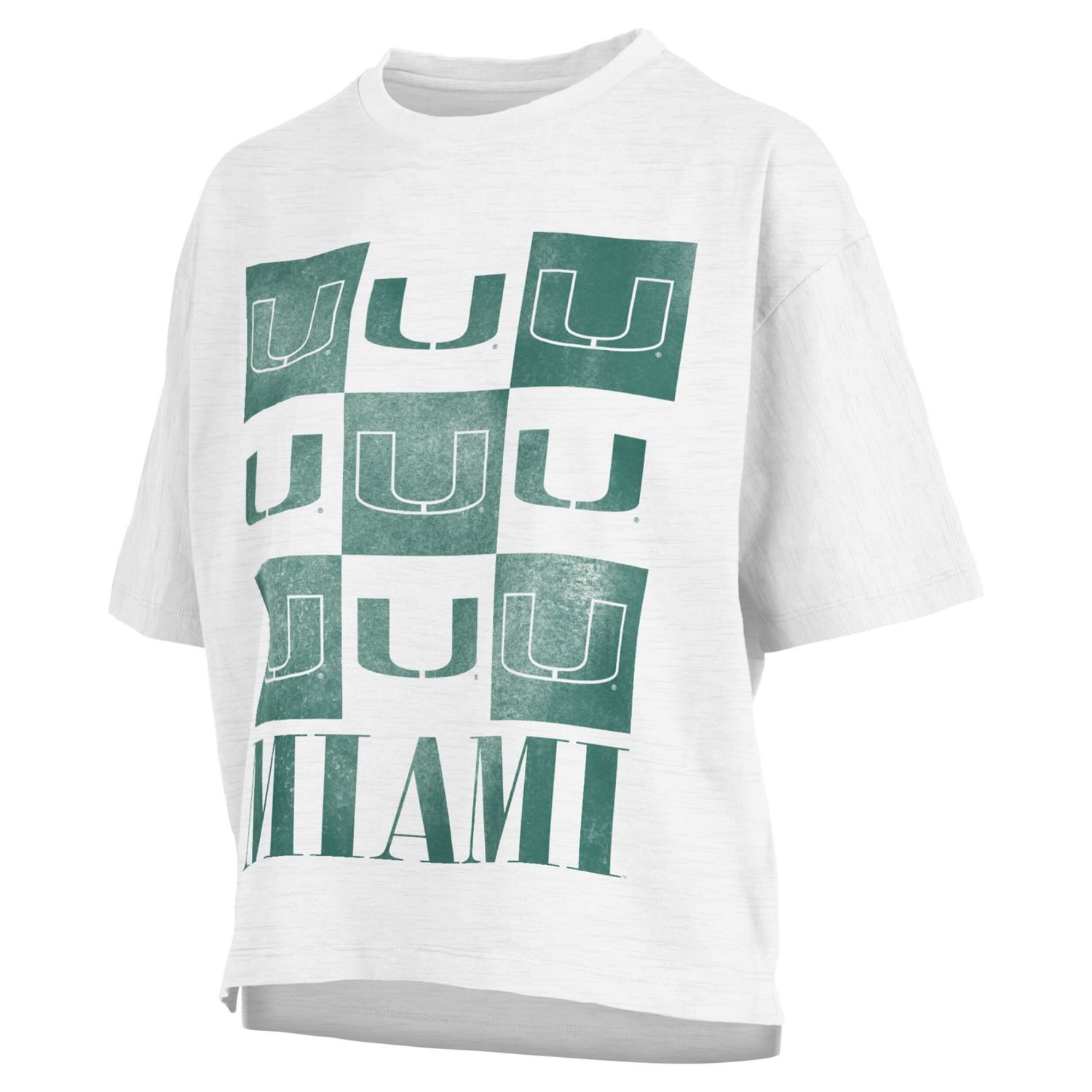 Pressbox Miami Hurricanes Motley Crew Andy Waist Length Oversized T-Shirt