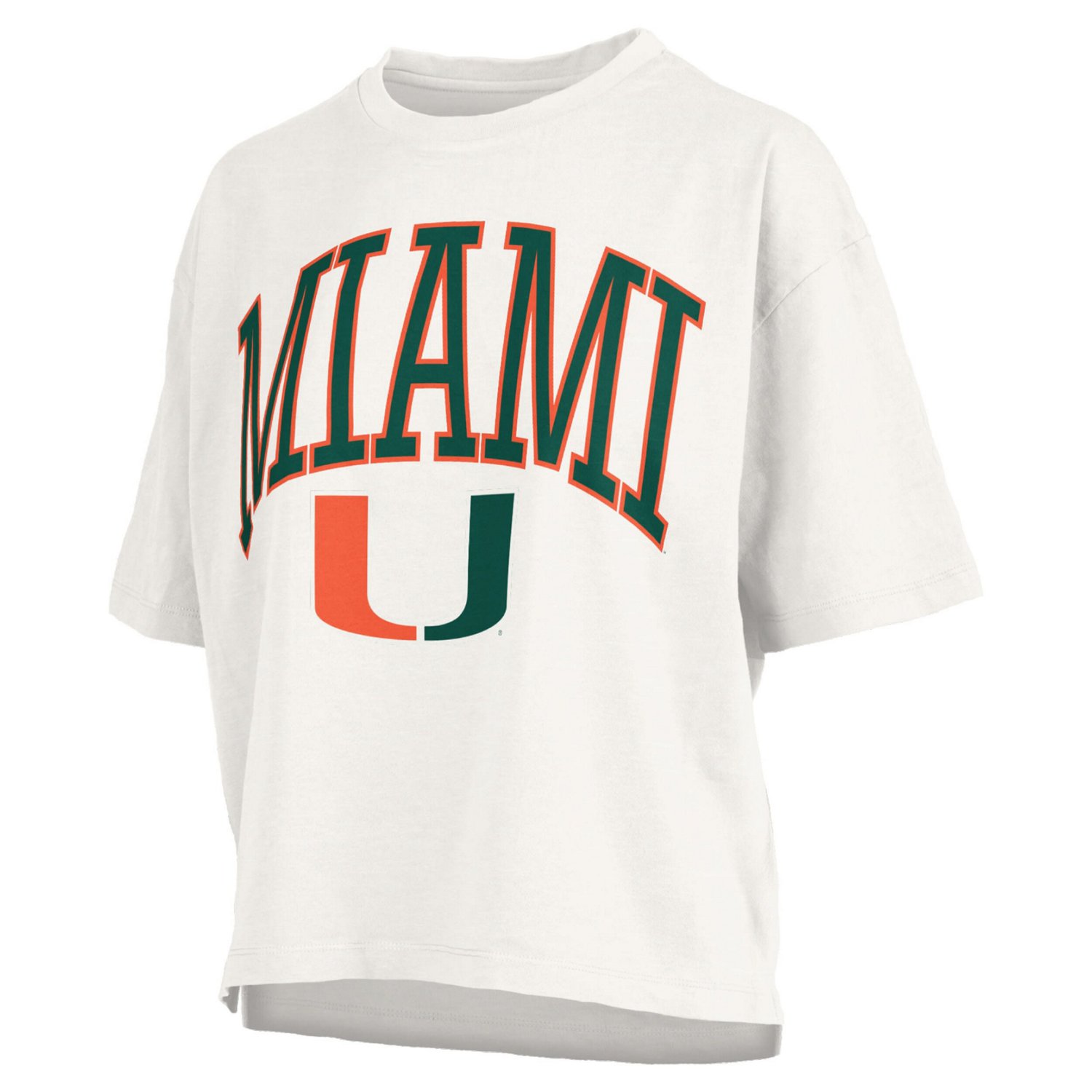 Pressbox Miami Hurricanes Nelson Arch Over Logo Waist Length Oversized Slub T-Shirt - view number 2