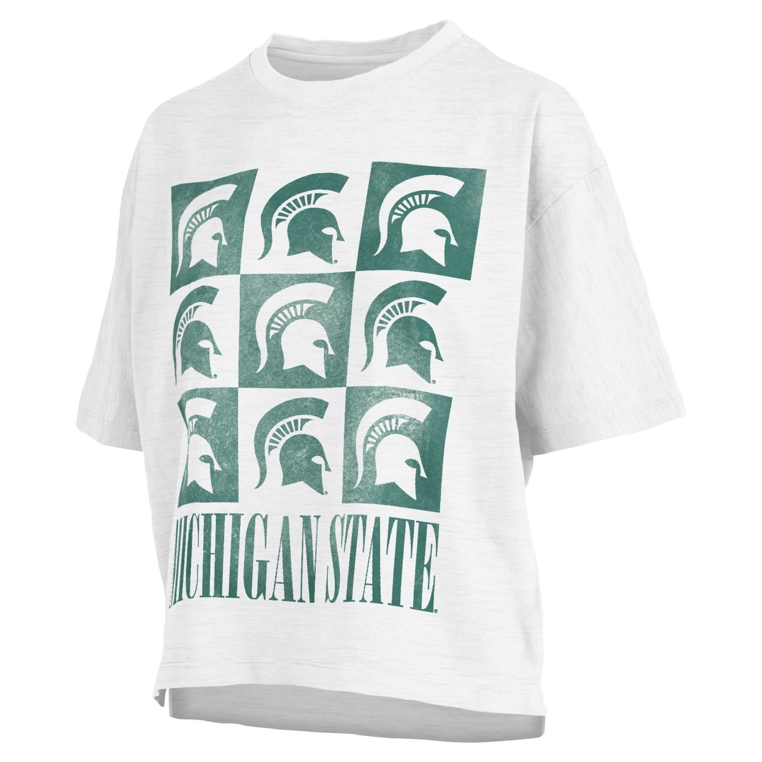 Pressbox Michigan State Spartans Motley Crew Andy Waist Length Oversized T-Shirt