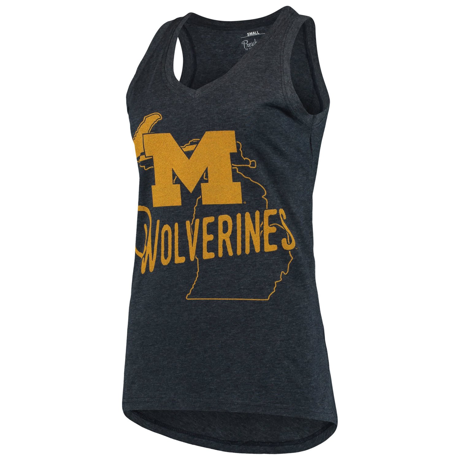 Pressbox Michigan Wolverines Ferris Melange V-Neck Tank Top - view number 2