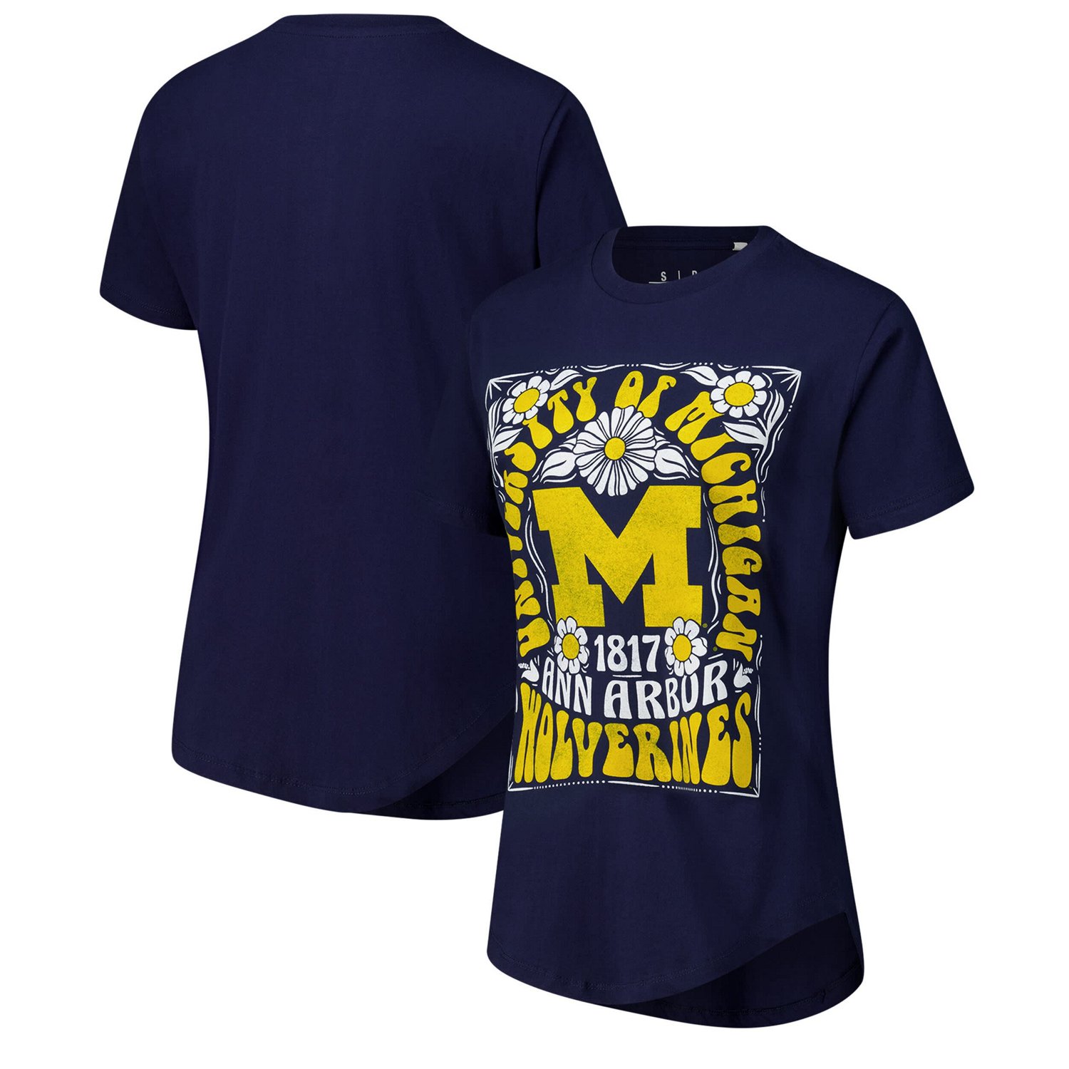 Pressbox Michigan Wolverines Irvine Floral Team Color T-Shirt                                                                    - view number 1
