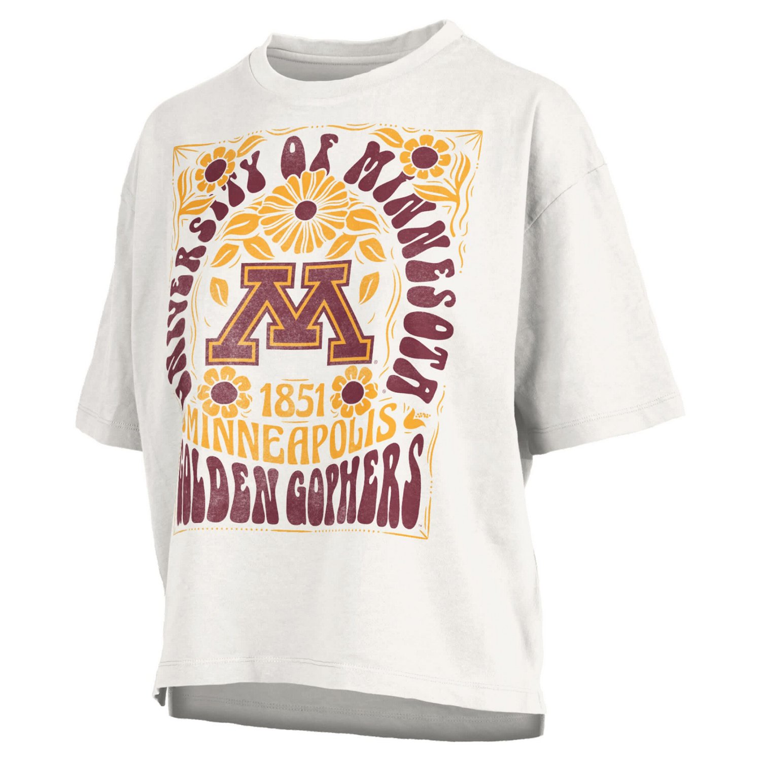 Pressbox Minnesota Golden Gophers Harmony Oversized Slub T-Shirt - view number 2