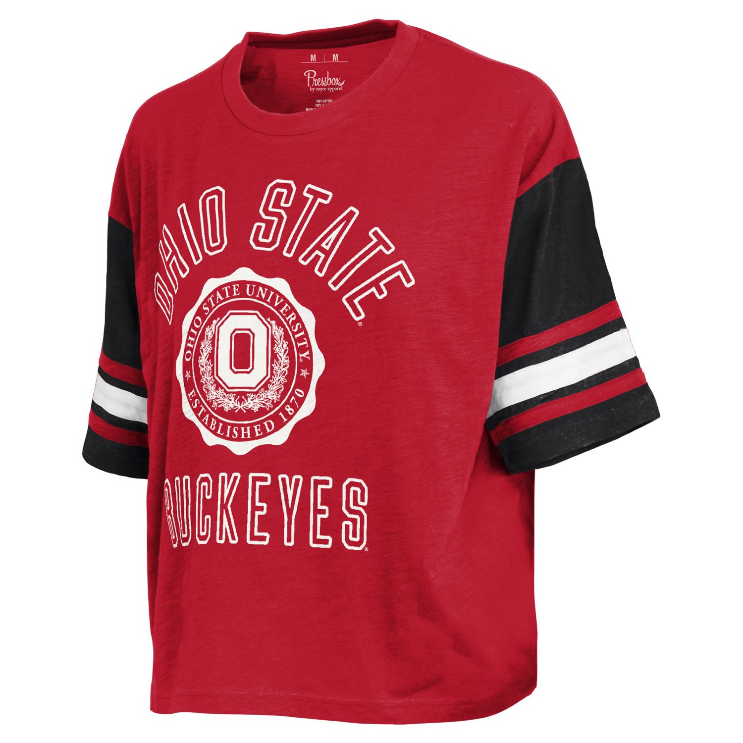 Pressbox Ohio State Buckeyes Sunday Colorblock Seal T-Shirt - view number 2
