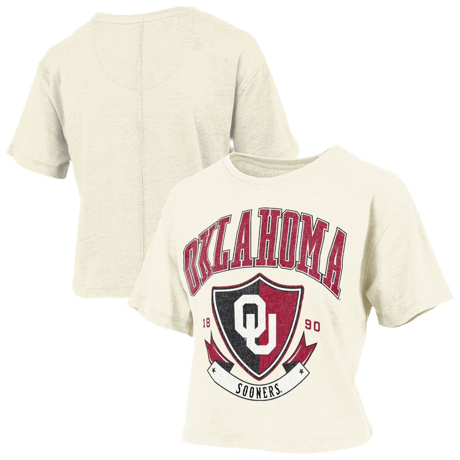 Pressbox Oklahoma Sooners Buckler Vintage Cropped T-Shirt