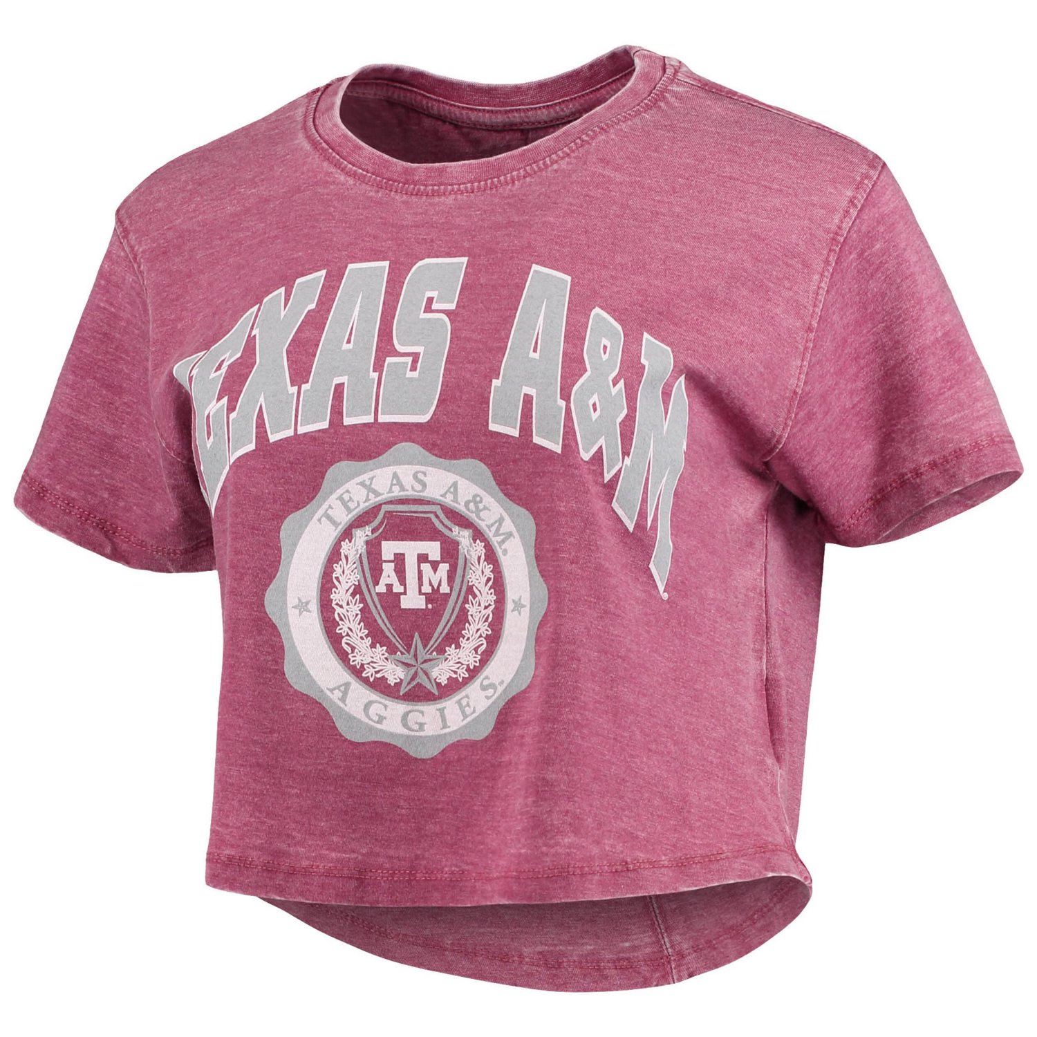 Pressbox Texas AM Aggies Edith Vintage Burnout Crop T-Shirt - view number 2