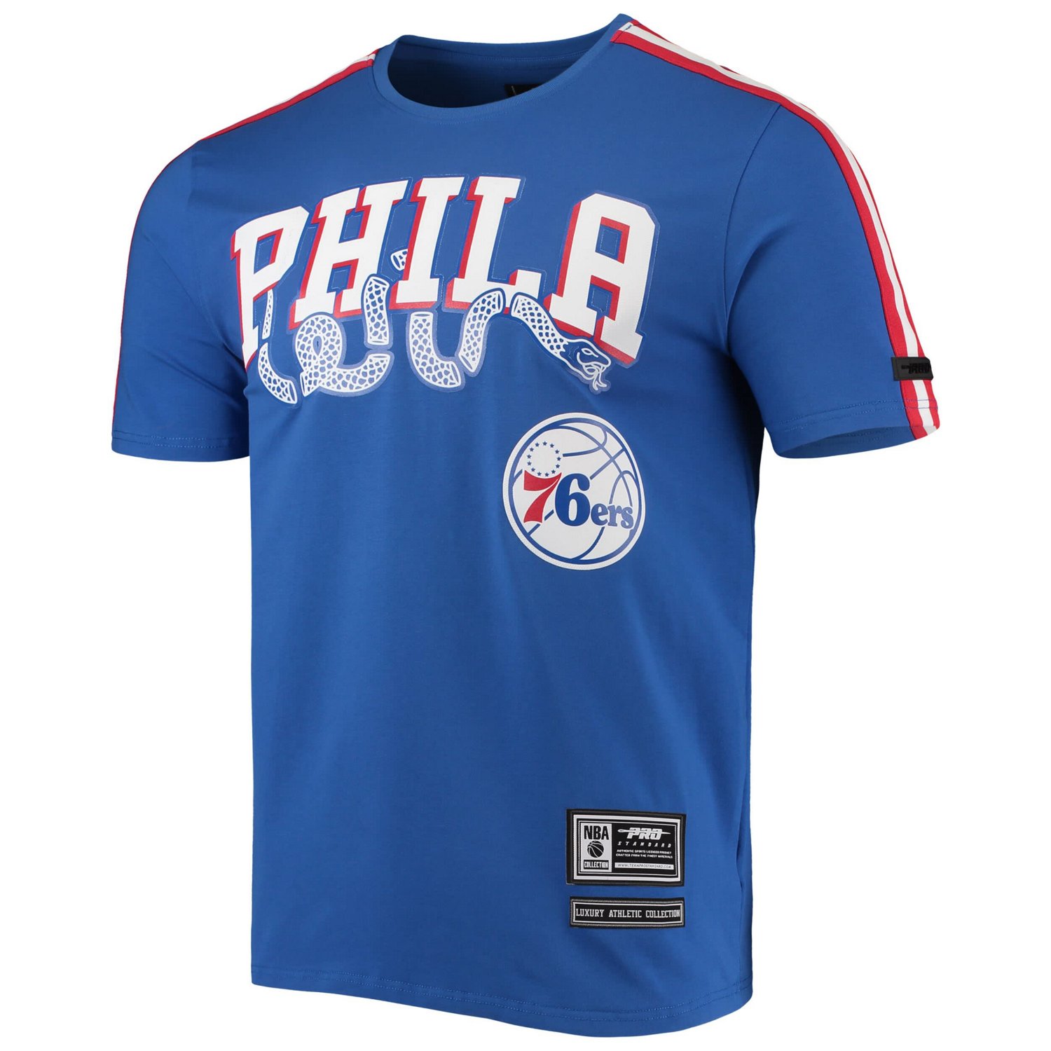 Pro Standard /Red Philadelphia 76ers Mesh Capsule Taping T-Shirt                                                                 - view number 2