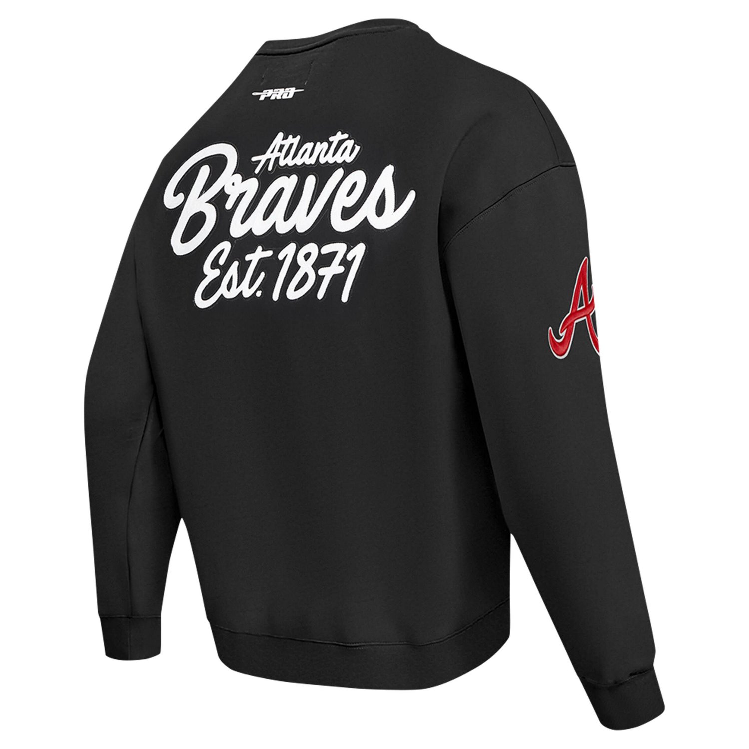 Pro Standard Atlanta Braves Paint The City Dropped Shoulder Pullover Sweatshirt - view number 3