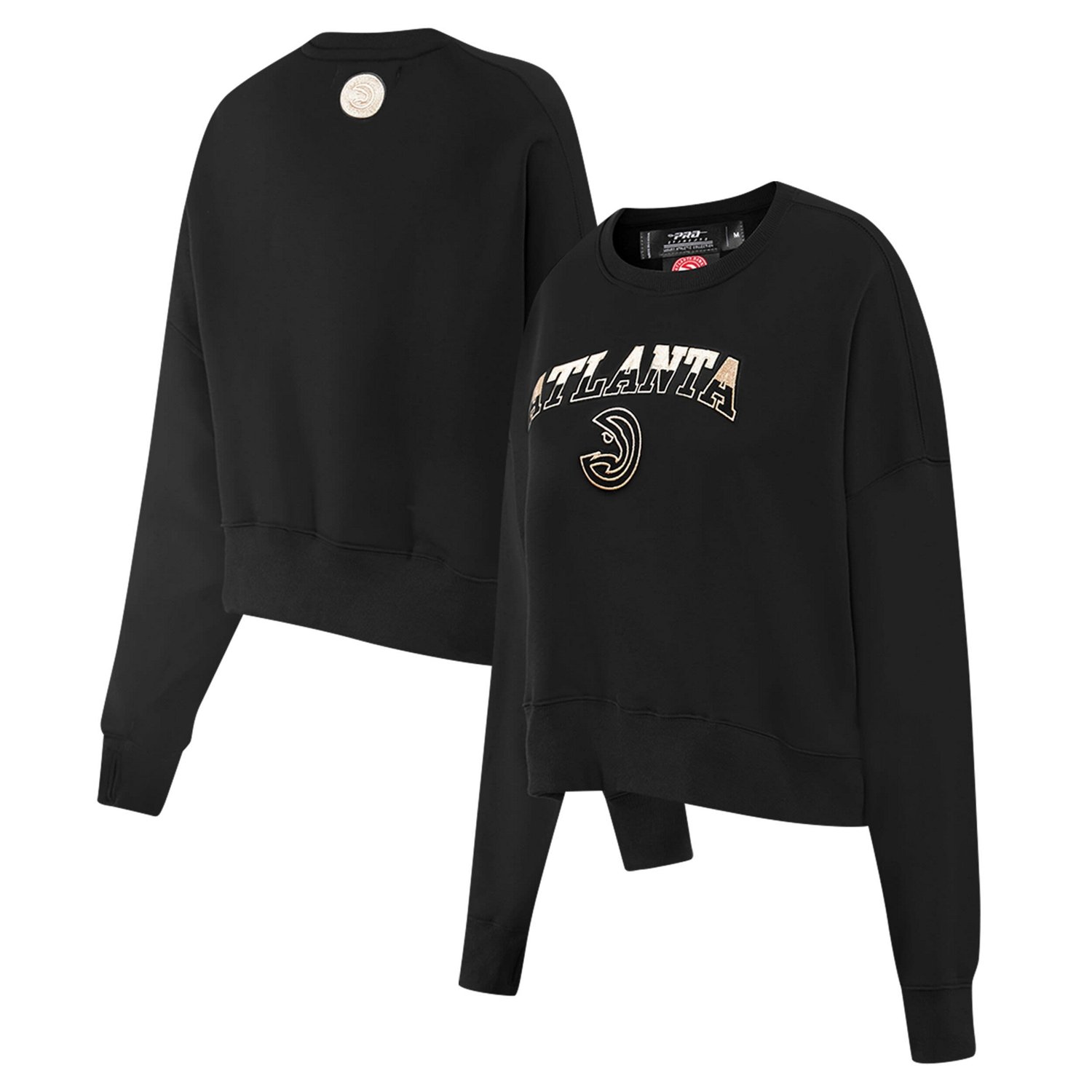 Pro Standard Atlanta Hawks Glam Cropped Pullover Sweatshirt