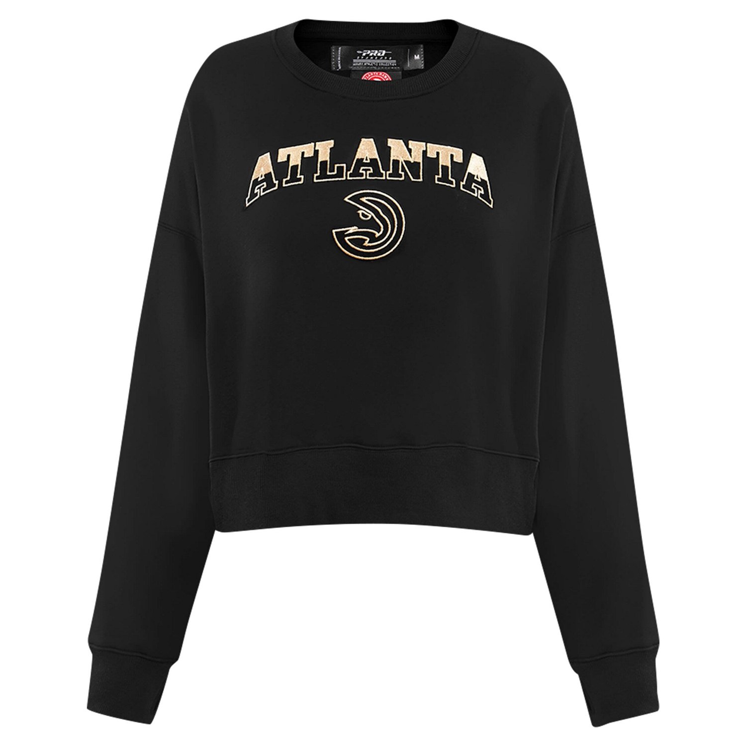 Pro Standard Atlanta Hawks Glam Cropped Pullover Sweatshirt - view number 2