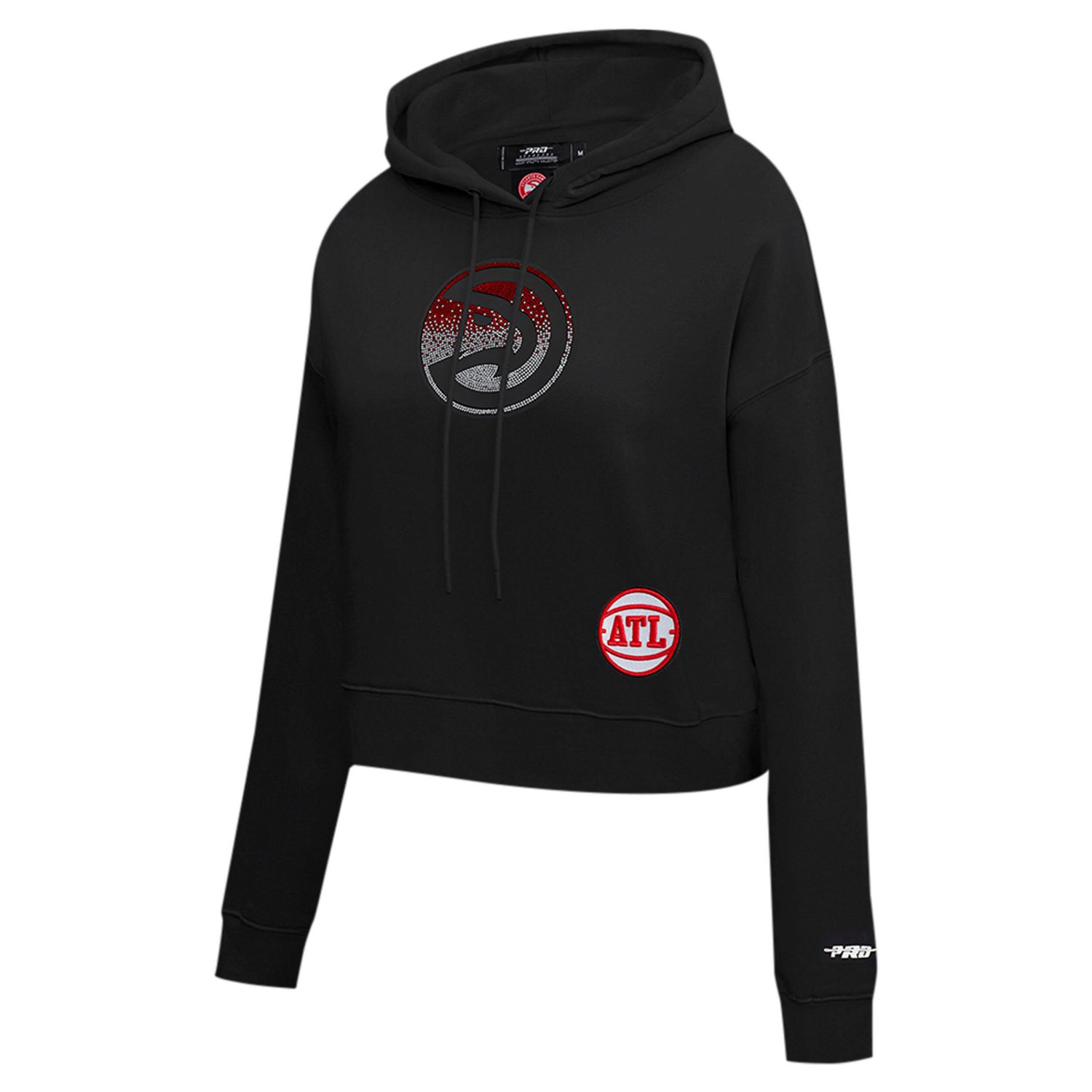 Pro Standard Atlanta Hawks Jewels Cropped Pullover Hoodie - view number 2