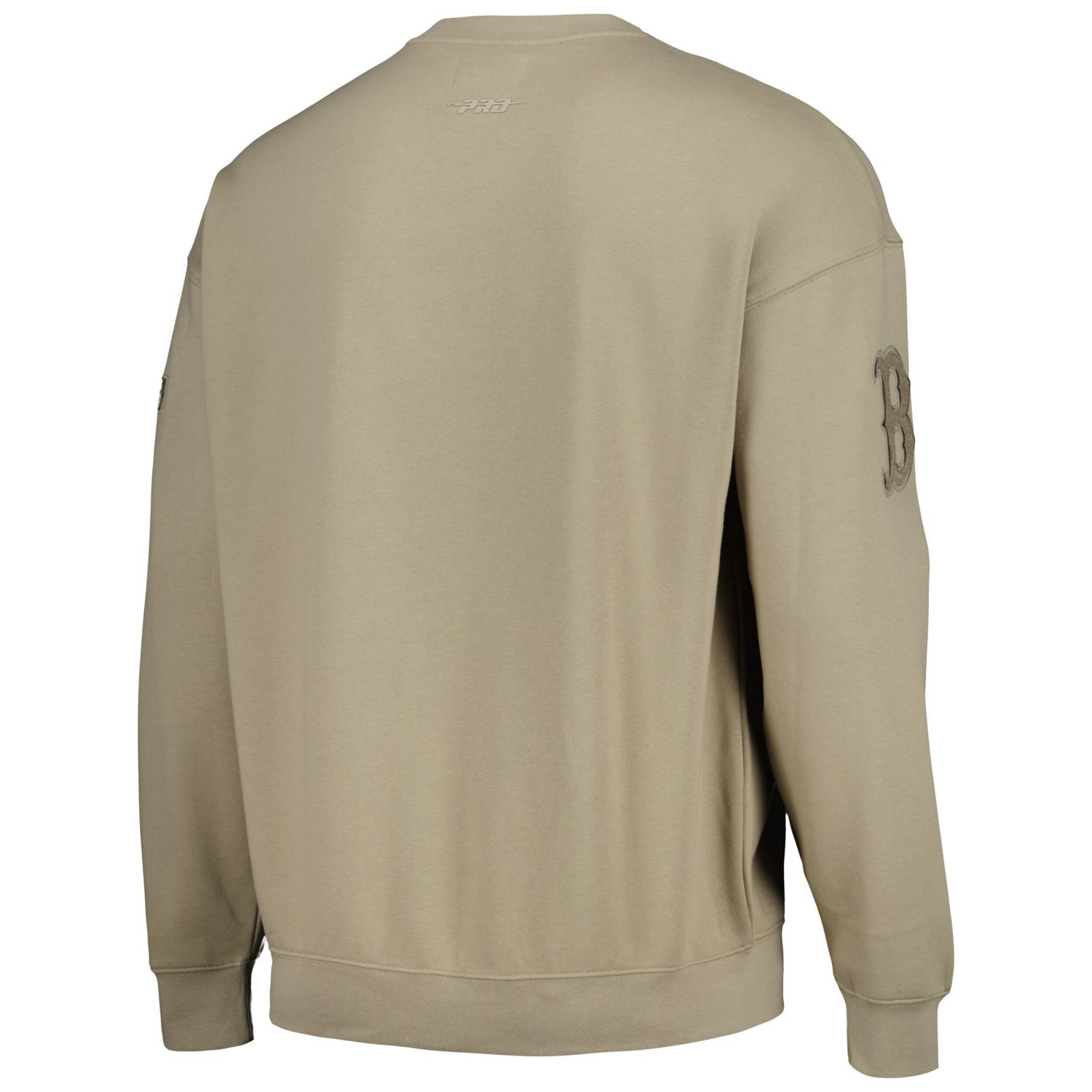 Pro Standard Boston Red Sox Neutral Drop Shoulder Pullover Sweatshirt - view number 3