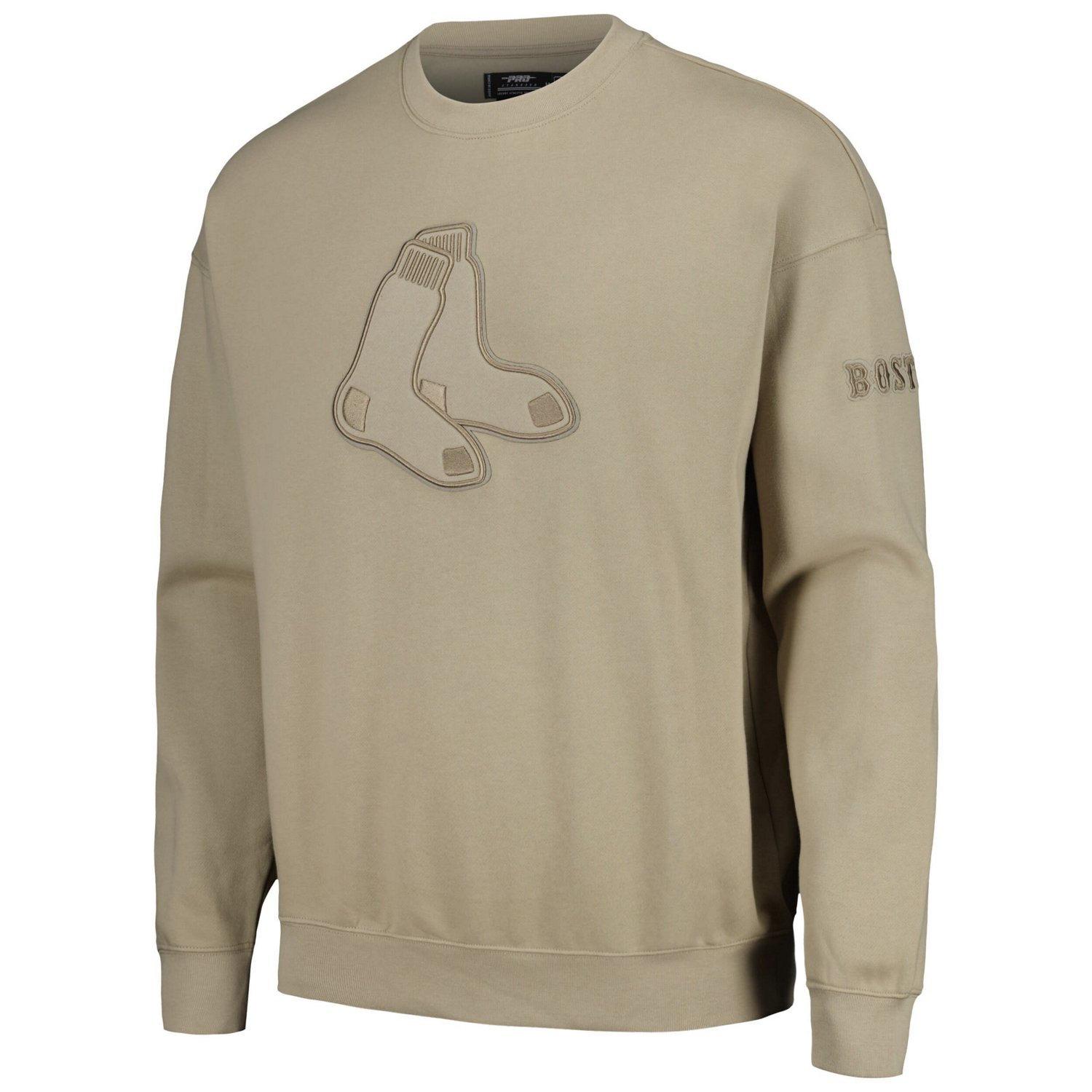 Pro Standard Boston Red Sox Neutral Drop Shoulder Pullover Sweatshirt - view number 2