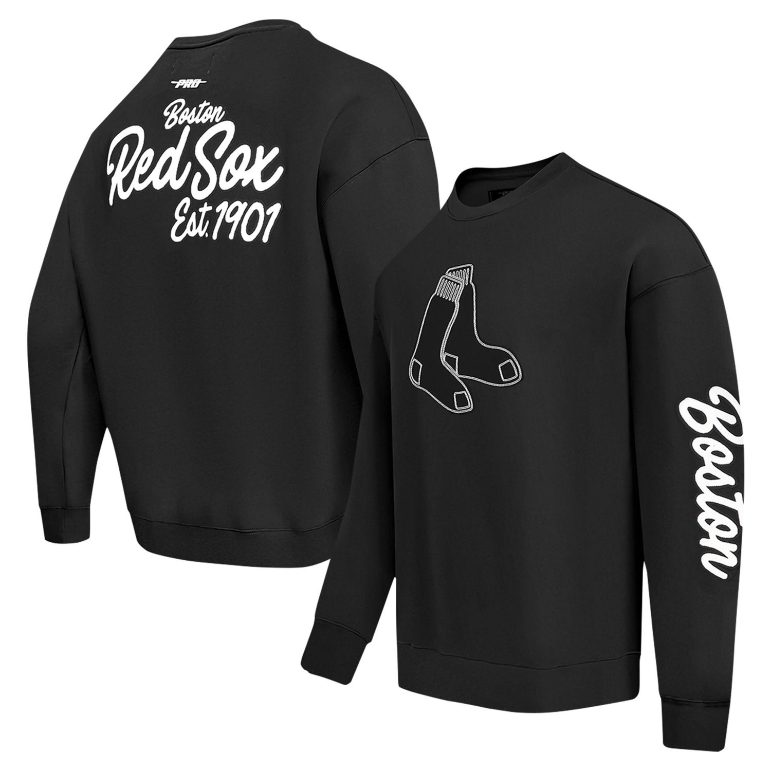 Pro Standard Boston Red Sox Paint The City Dropped Shoulder Pullover Sweatshirt
