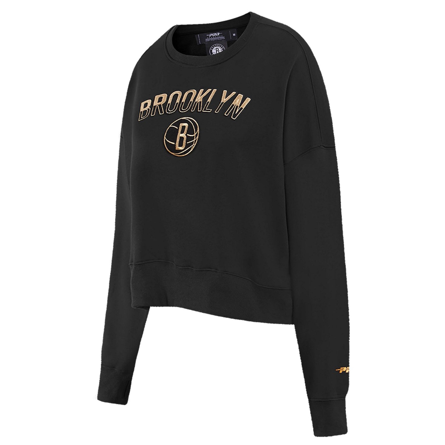 Pro Standard Brooklyn Nets Glam Cropped Pullover Sweatshirt                                                                      - view number 2