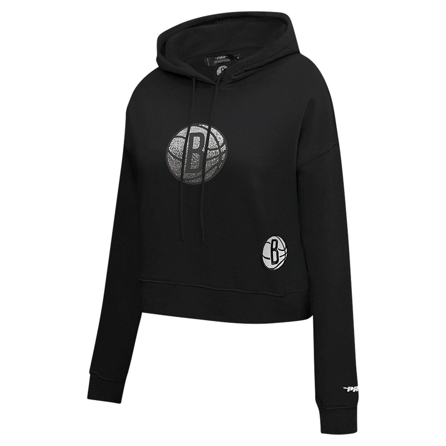 Pro Standard Brooklyn Nets Jewels Cropped Pullover Hoodie - view number 2