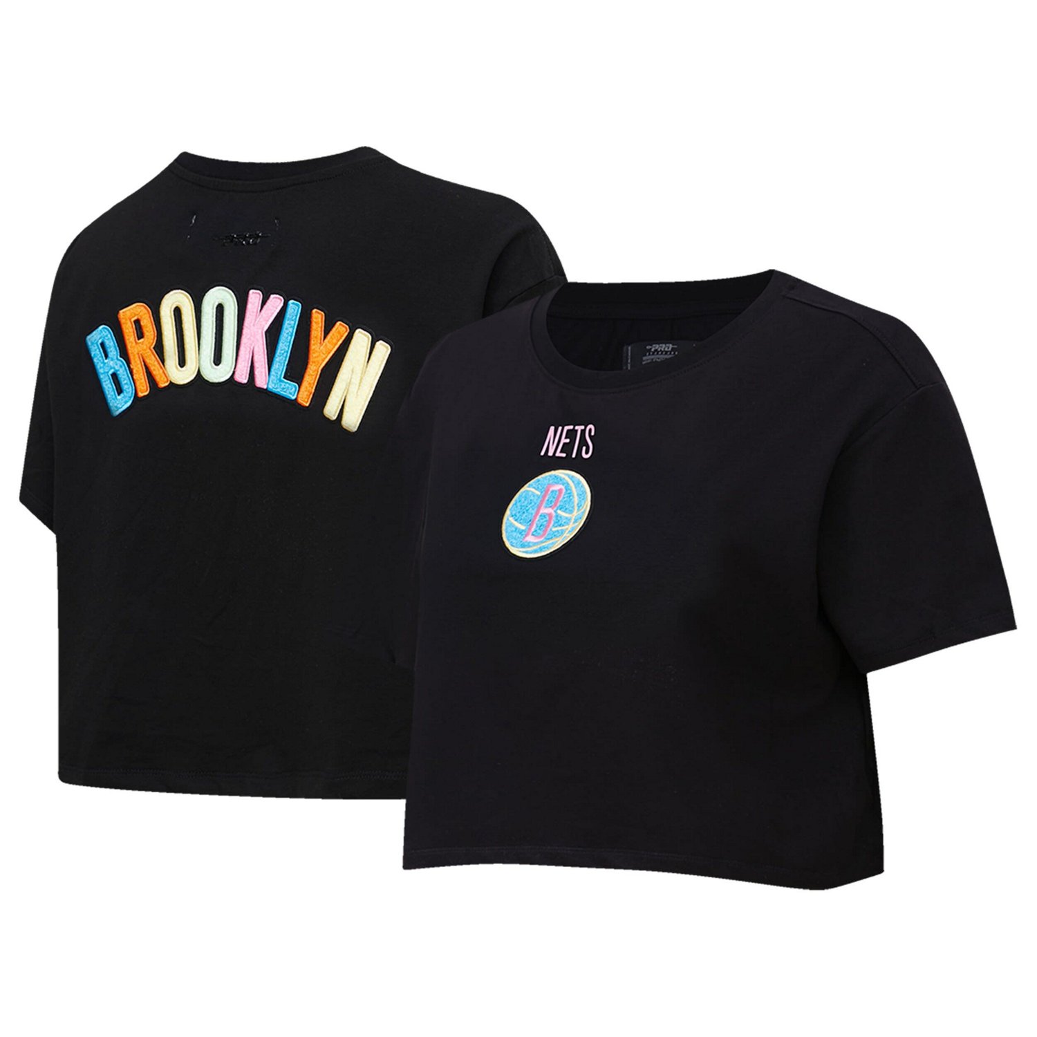 Pro Standard Brooklyn Nets Washed Neon Cropped Boxy T-Shirt