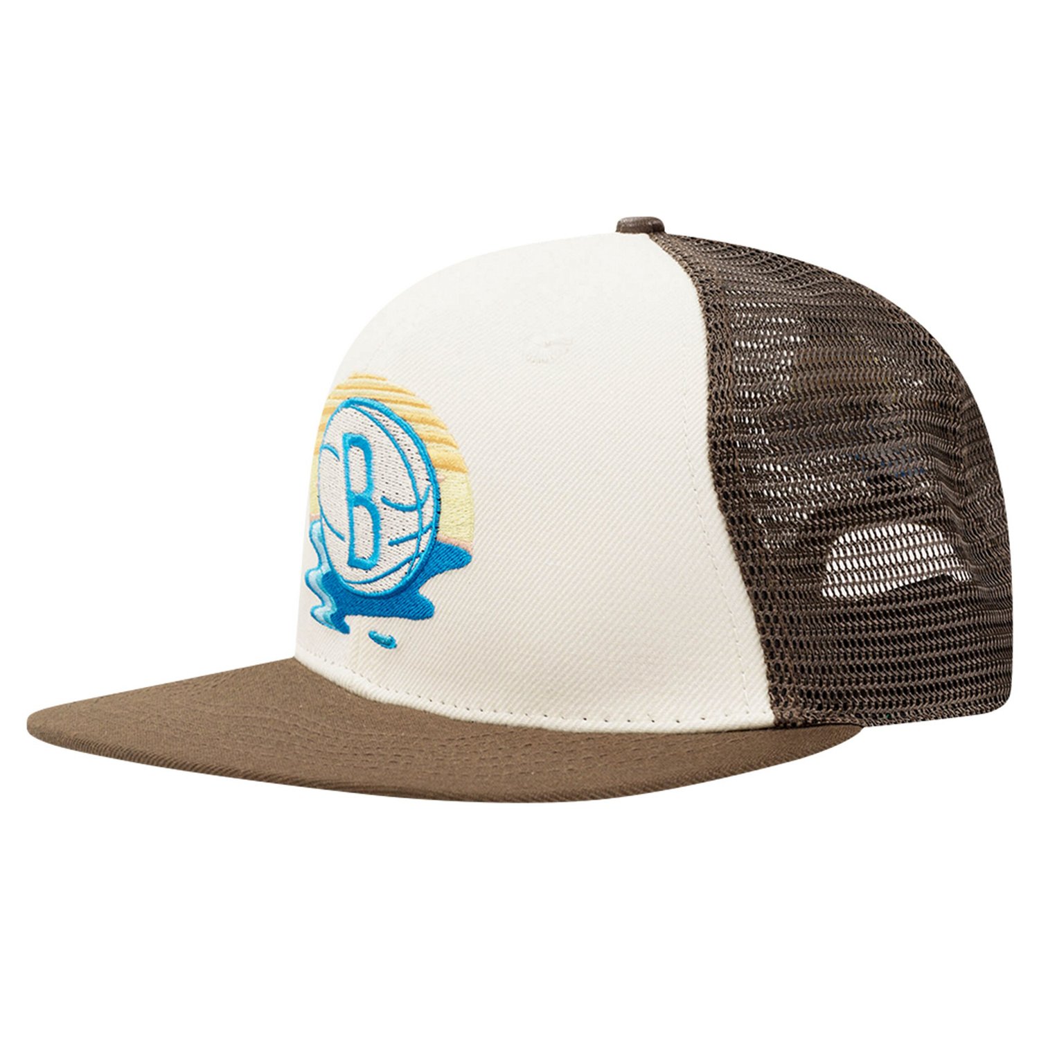 Pro Standard Brown Brooklyn Nets Glint Sunset Snapback Hat
