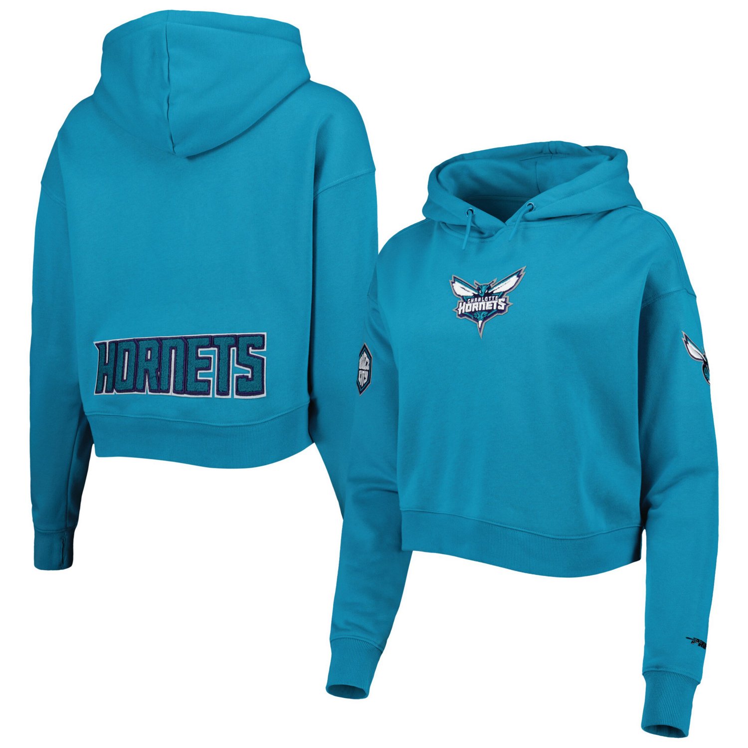 Pro Standard Charlotte Hornets Classic Fleece Cropped Pullover Hoodie                                                            - view number 1