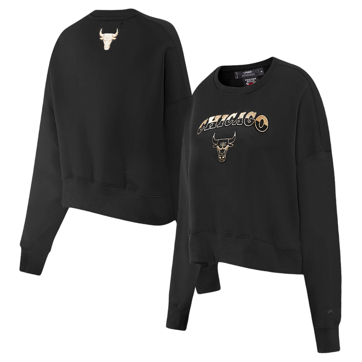 Pro Standard Chicago Bulls Glam Cropped Pullover Sweatshirt