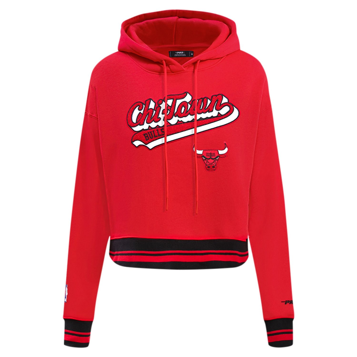 Pro Standard Chicago Bulls Script Tail Cropped Pullover Hoodie - view number 3