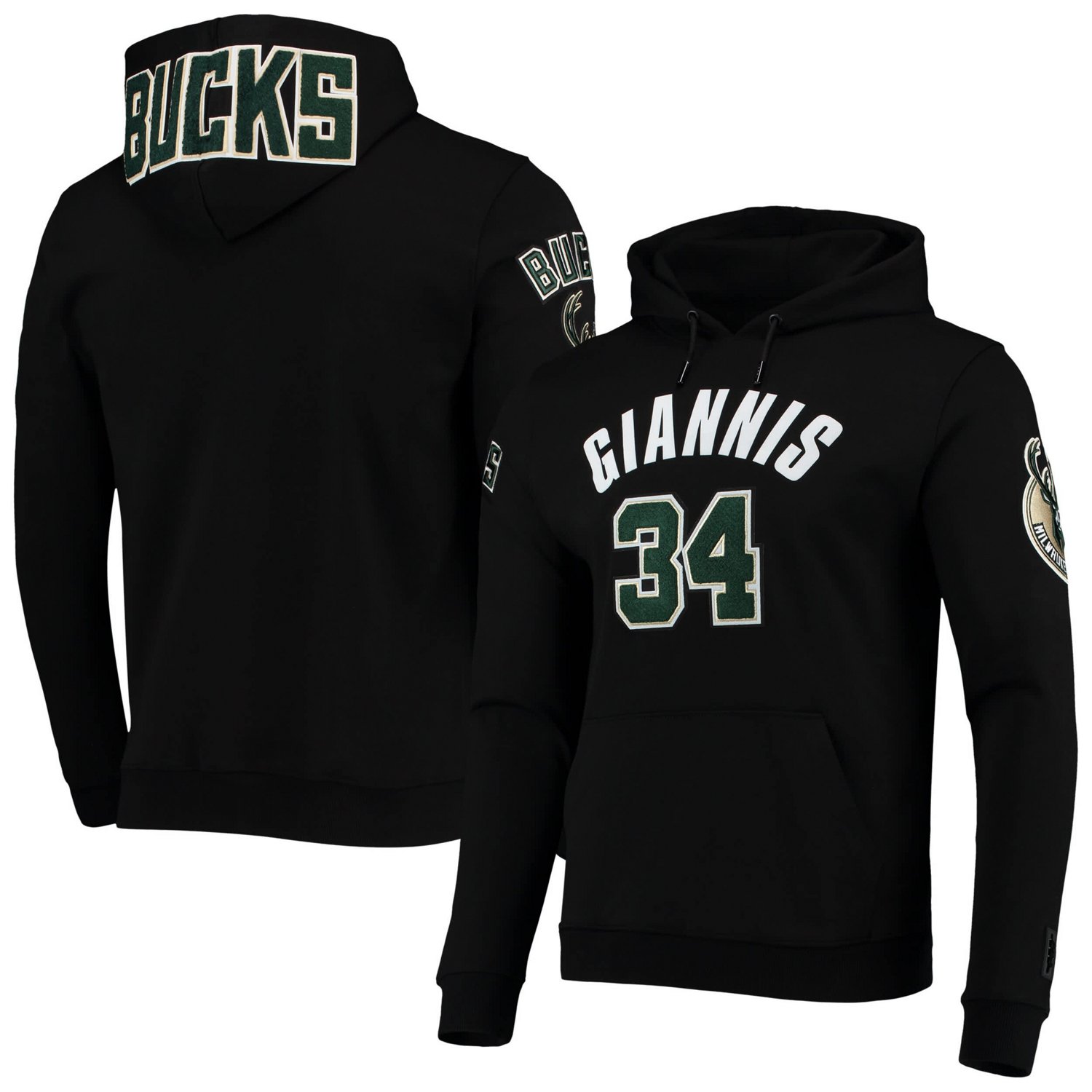 Pro Standard Giannis Antetokounmpo Milwaukee Bucks Player Pullover Hoodie