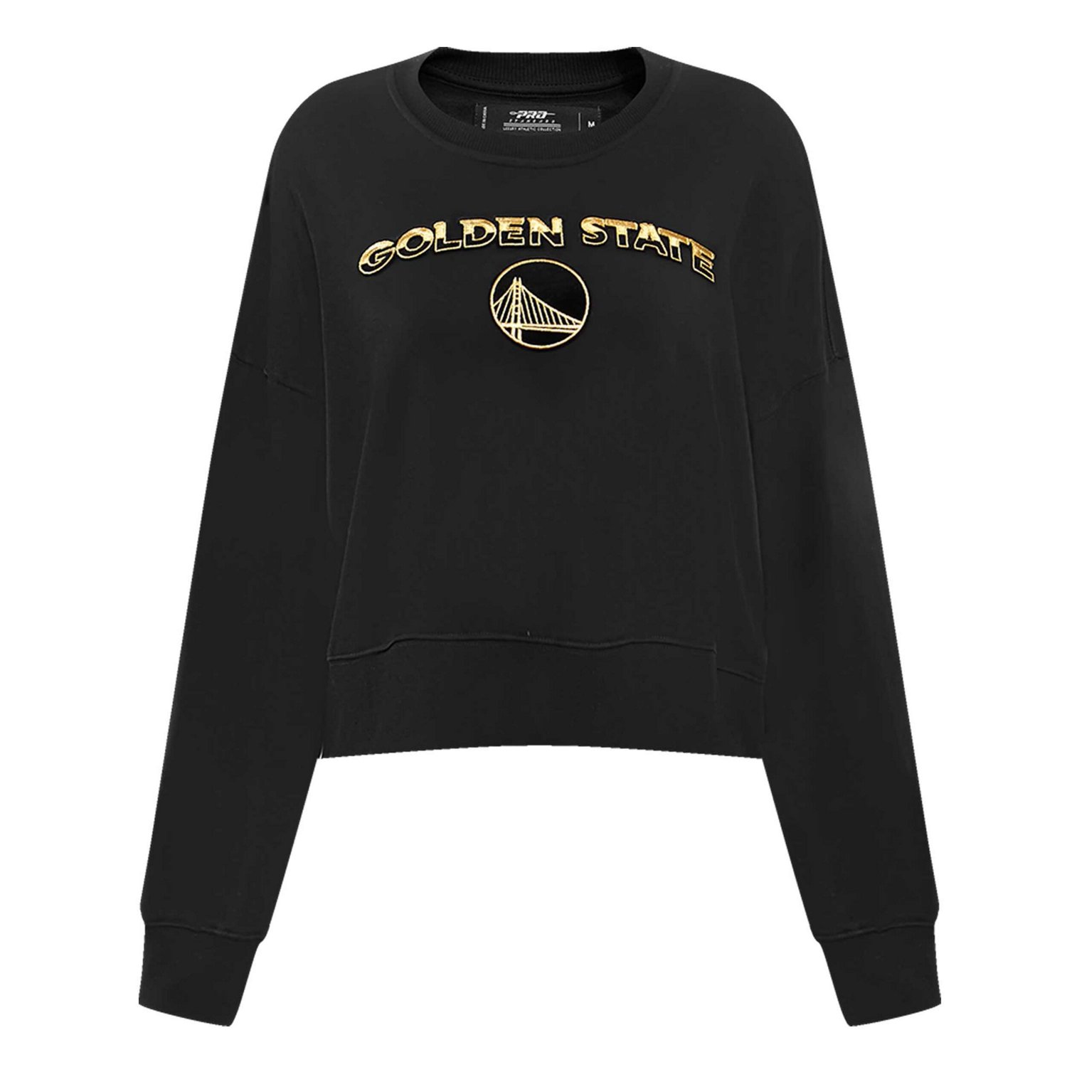 Pro Standard Golden State Warriors Glam Cropped Pullover Sweatshirt - view number 2