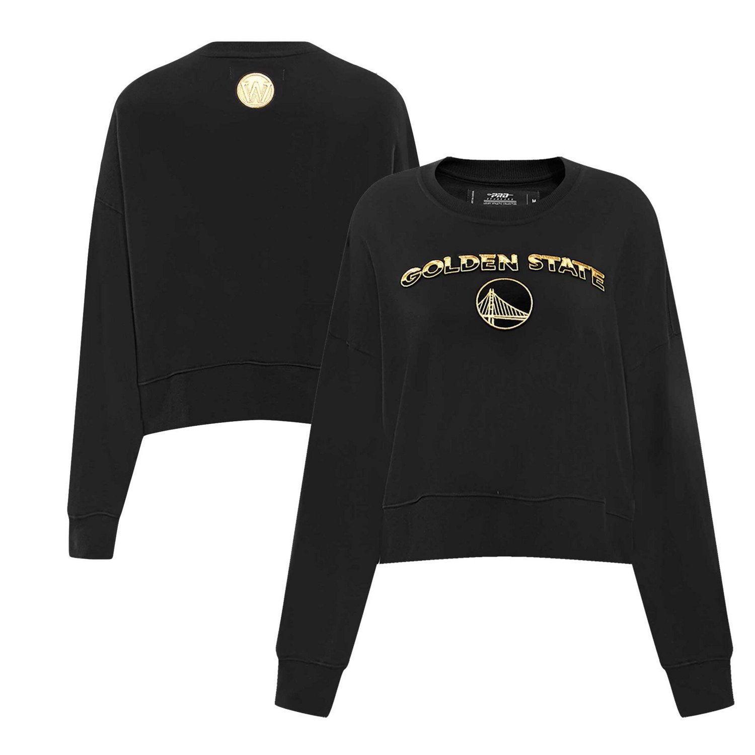 Pro Standard Golden State Warriors Glam Cropped Pullover Sweatshirt