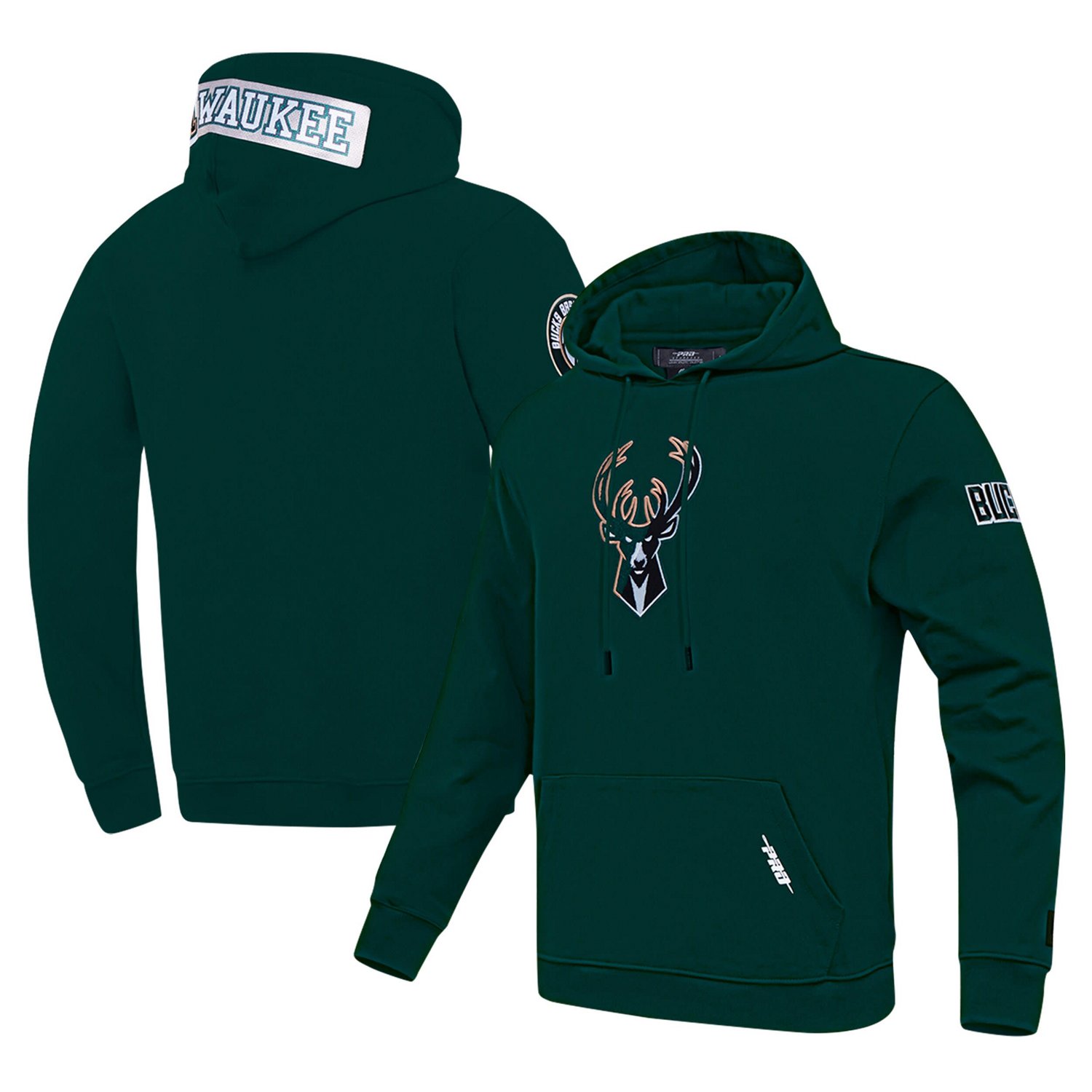 Pro Standard Hunter Milwaukee Bucks Split Logo Pullover Hoodie - view number 1